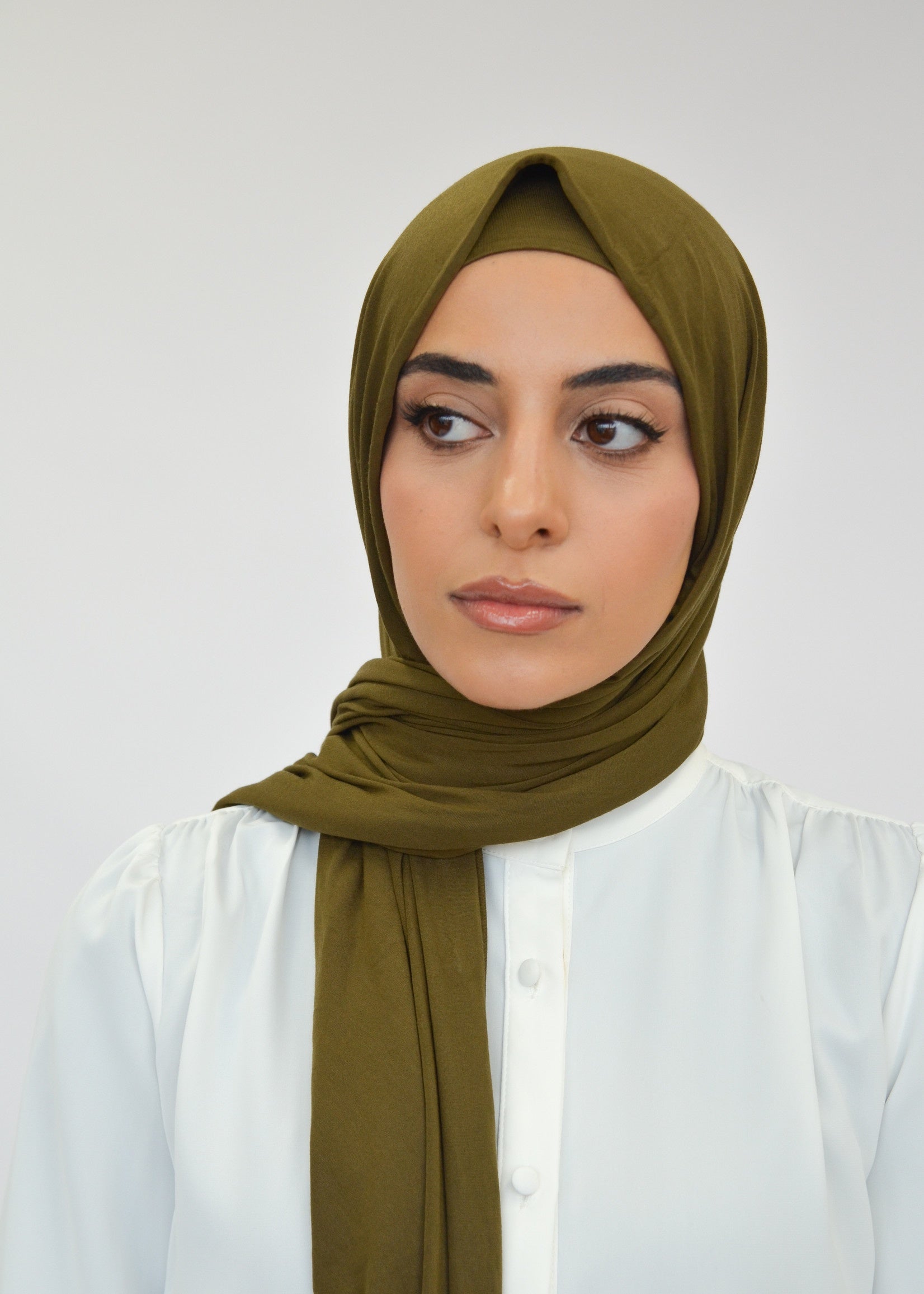 Jersey Shawl Set - Peat Moss - Nasiba