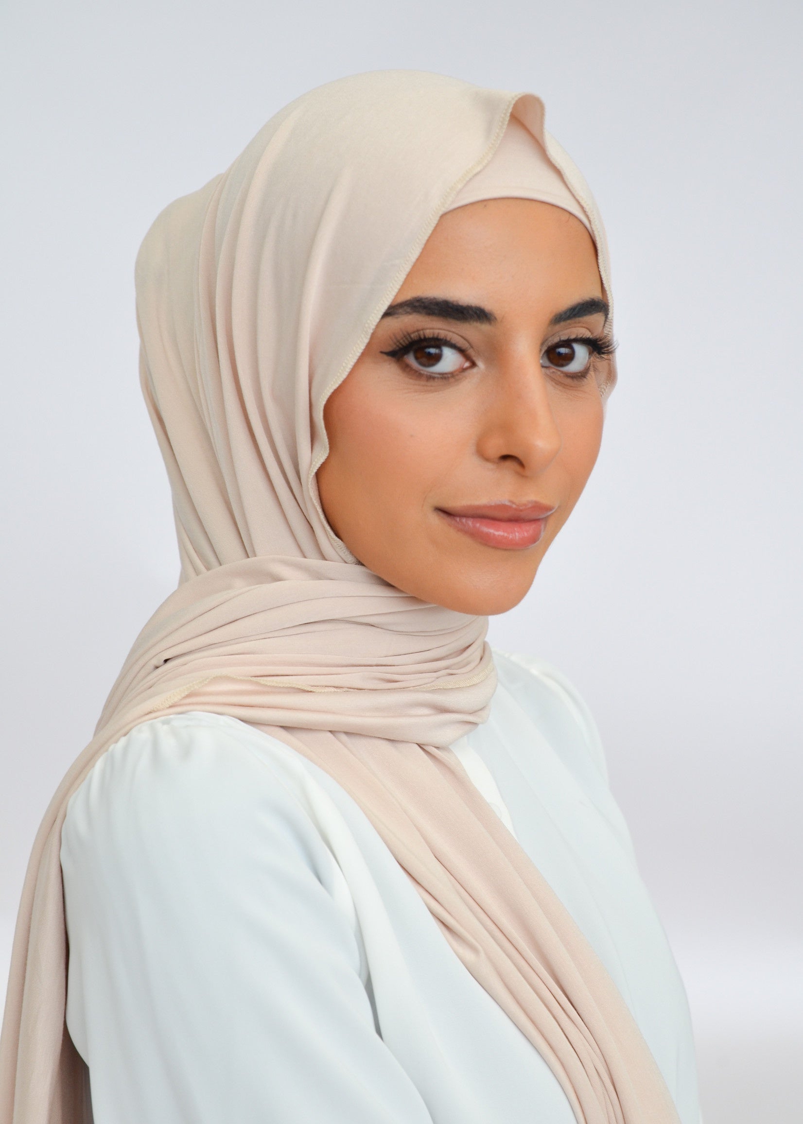 Jersey Shawl Set - Salsa rosa - Nasiba