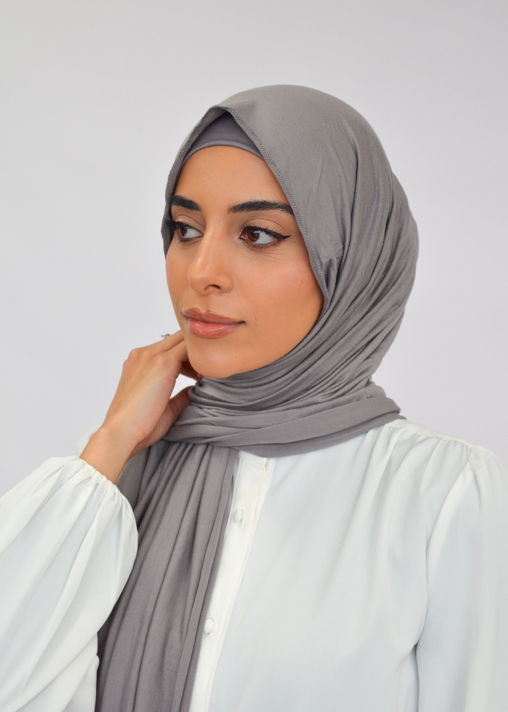 Jersey Shawl Set - Titanium - Nasiba
