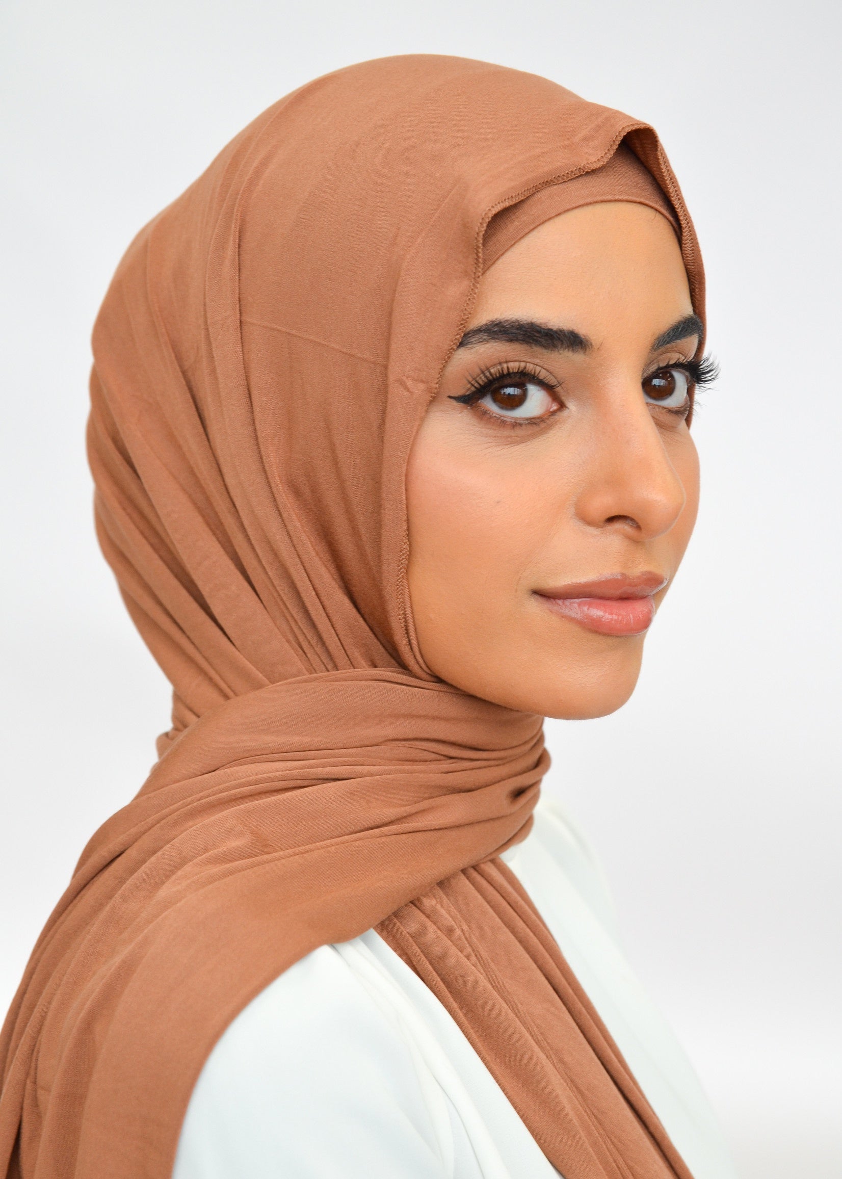 Jersey Shawl Set - Toffee - Nasiba