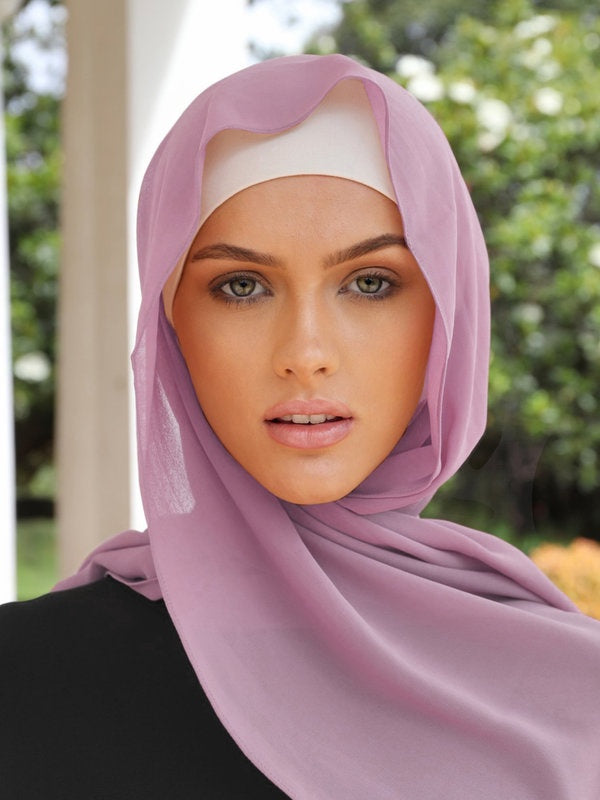 Premium Chiffon Hijab - Lilac - Nasiba