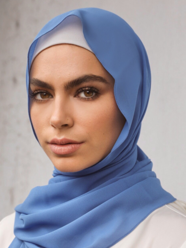 Premium Chiffon Hijab - Medium Azure - Nasiba