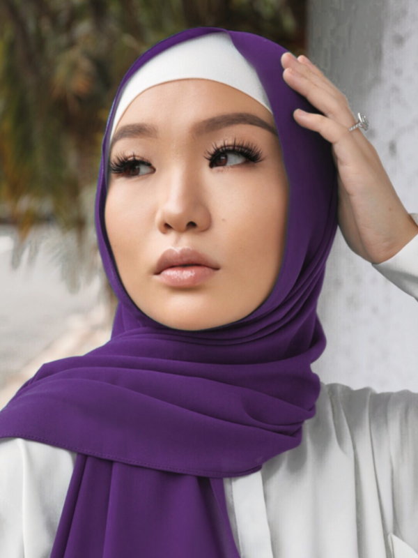 Premium Chiffon Hijab - Medium Purple - Nasiba