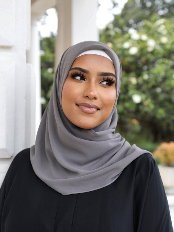Premium Chiffon Hijab - Mink Grey - Nasiba