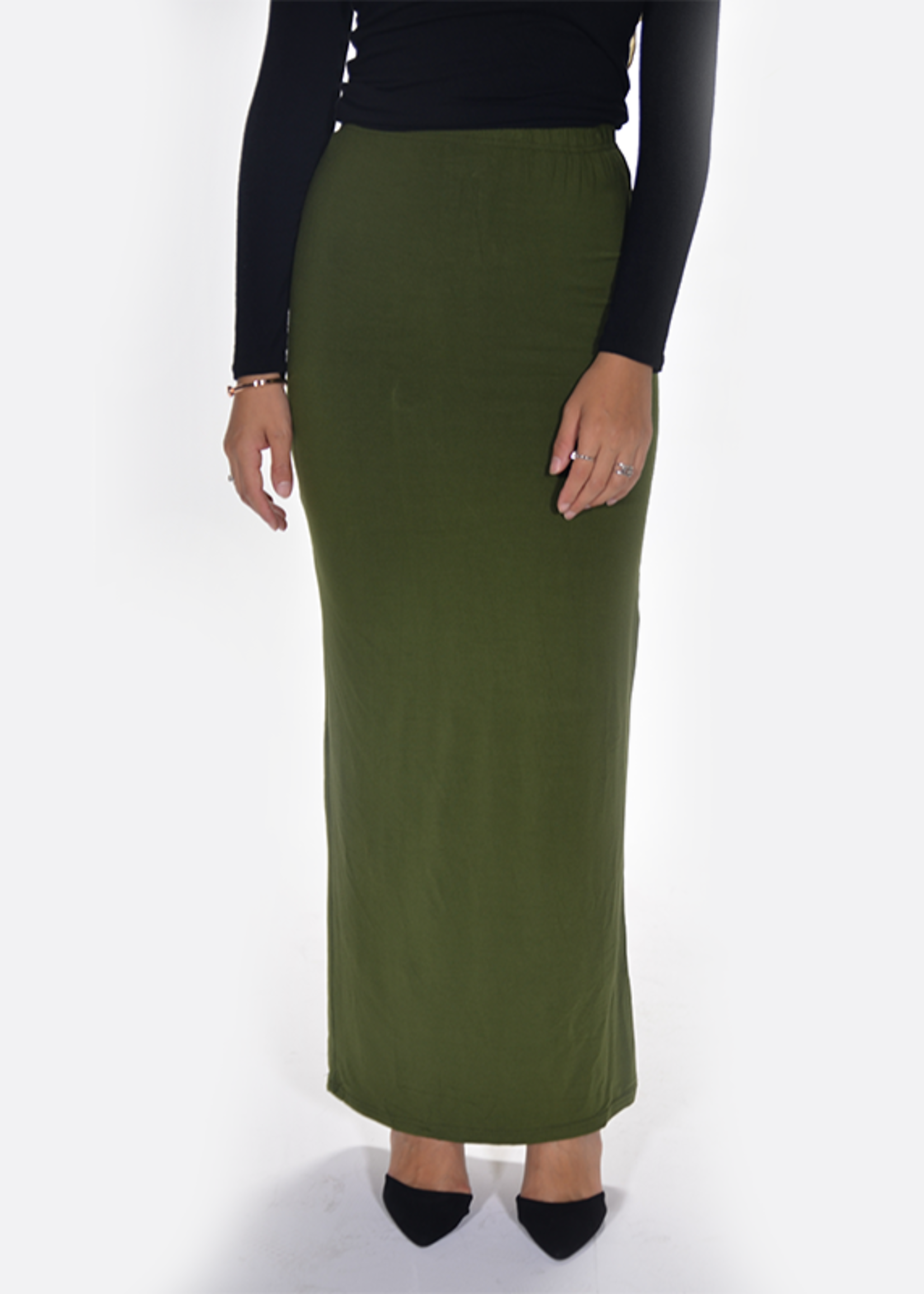 Jersey Skirt - Olive - Nasiba