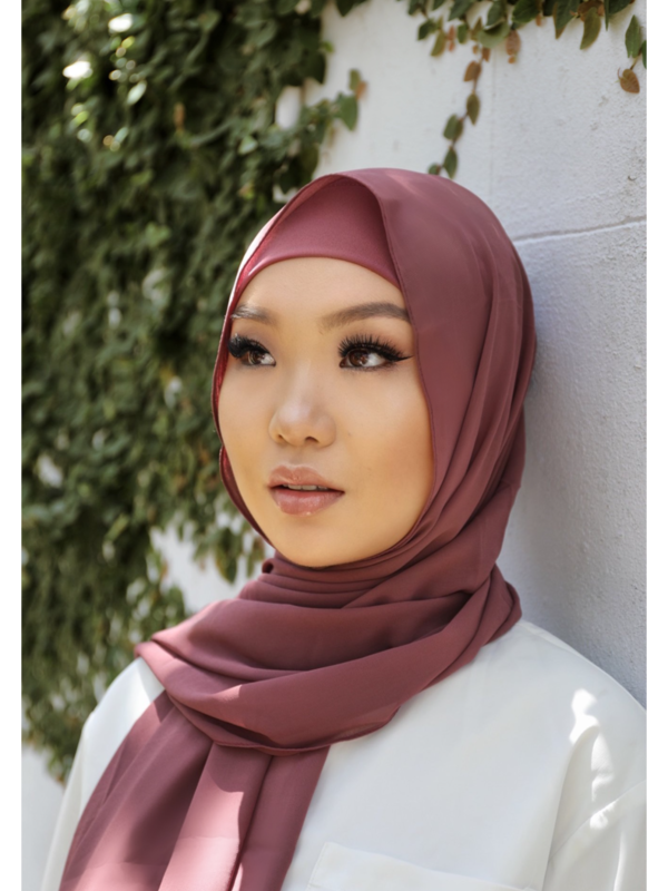 Premium Chiffon Hijab - Pastel Eggplant - Nasiba