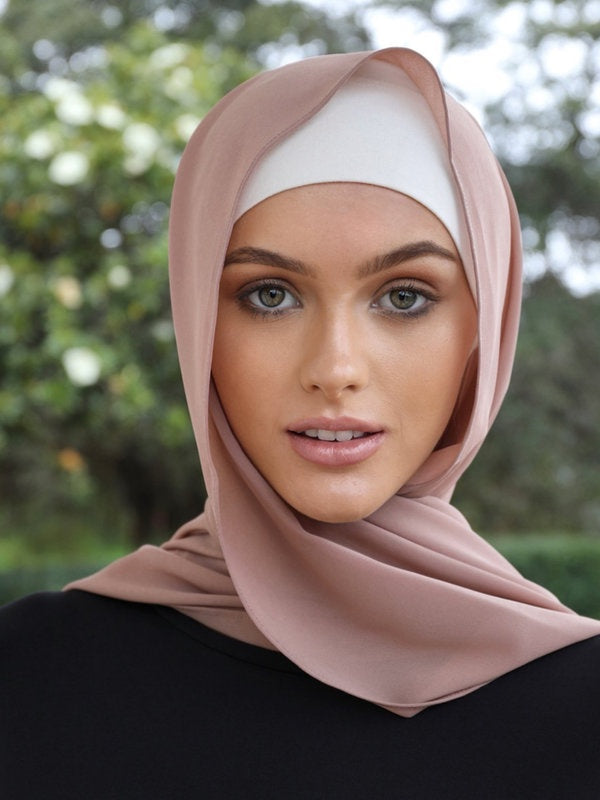 Premium Chiffon Hijab - Pearl Pink - Nasiba