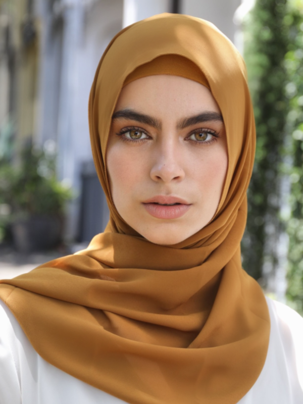 Premium Chiffon Hijab - Pecan - Nasiba