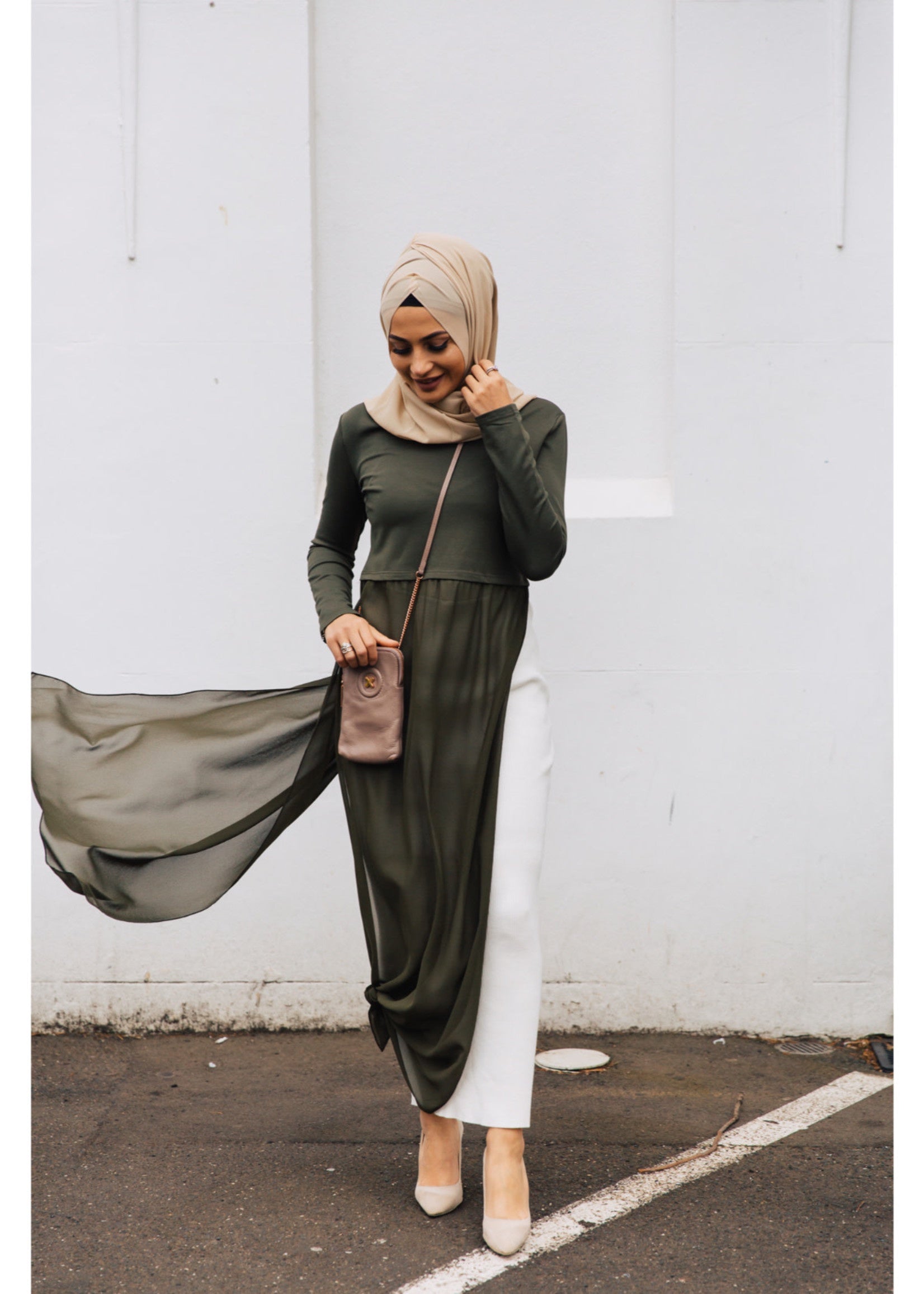 Rosana Dress - Khaki - Nasiba