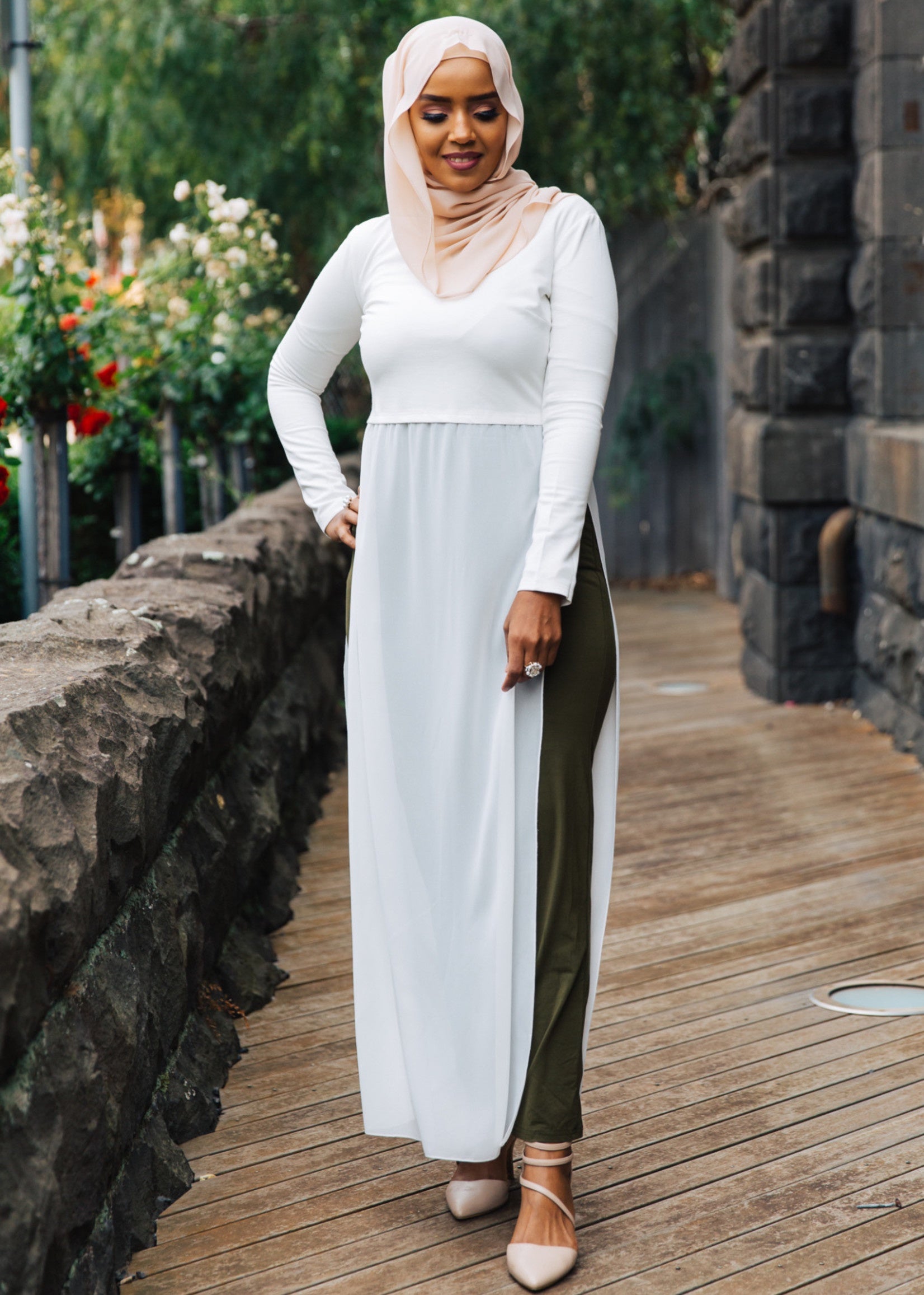 Rosana Dress - White - Nasiba