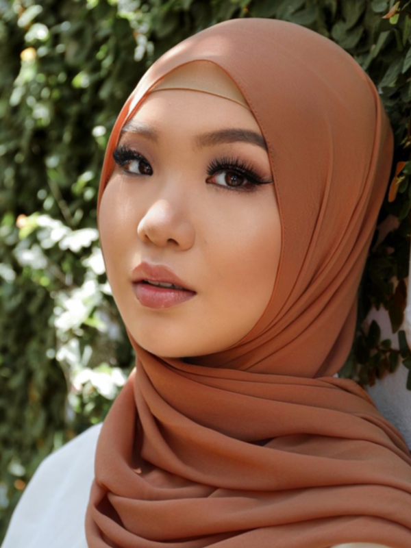 Premium Chiffon Hijab - Rust - Nasiba
