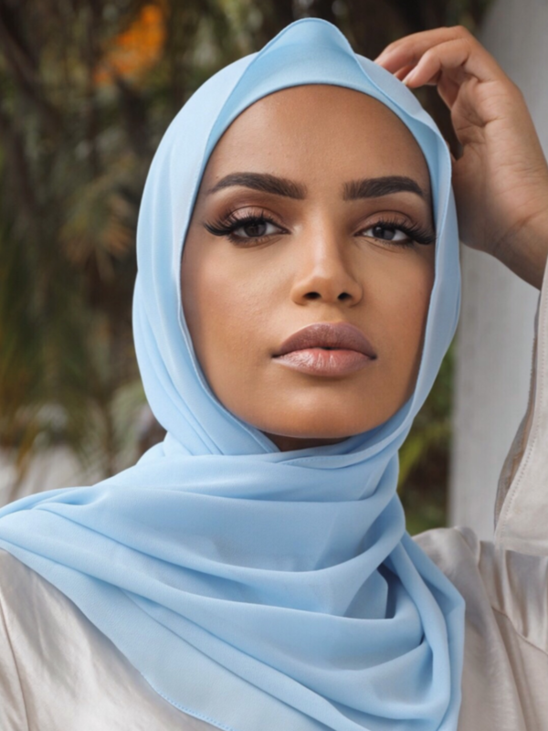Premium Chiffon Hijab - Sky Blue - Nasiba
