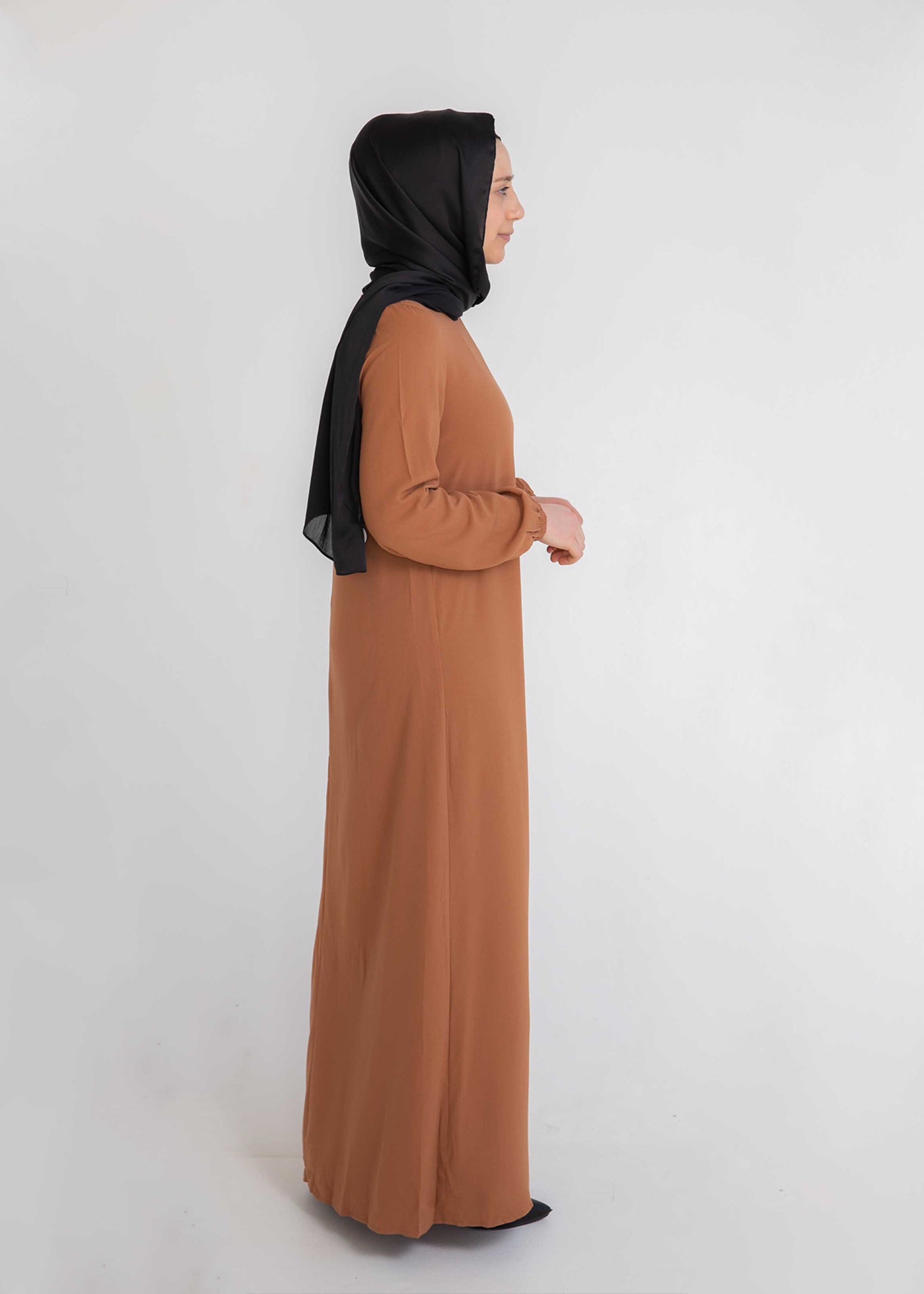 Cuffed Abayah - Tan - Nasiba