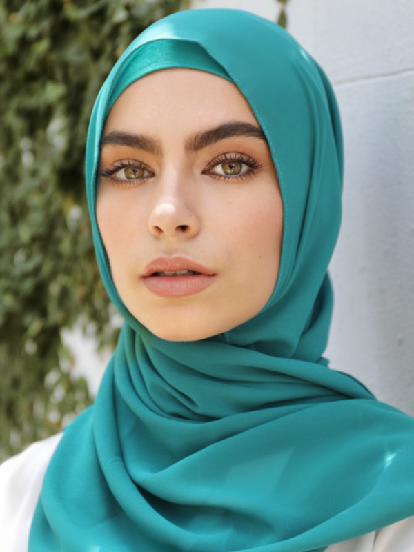 Premium Chiffon Hijab - Turquoise - Nasiba
