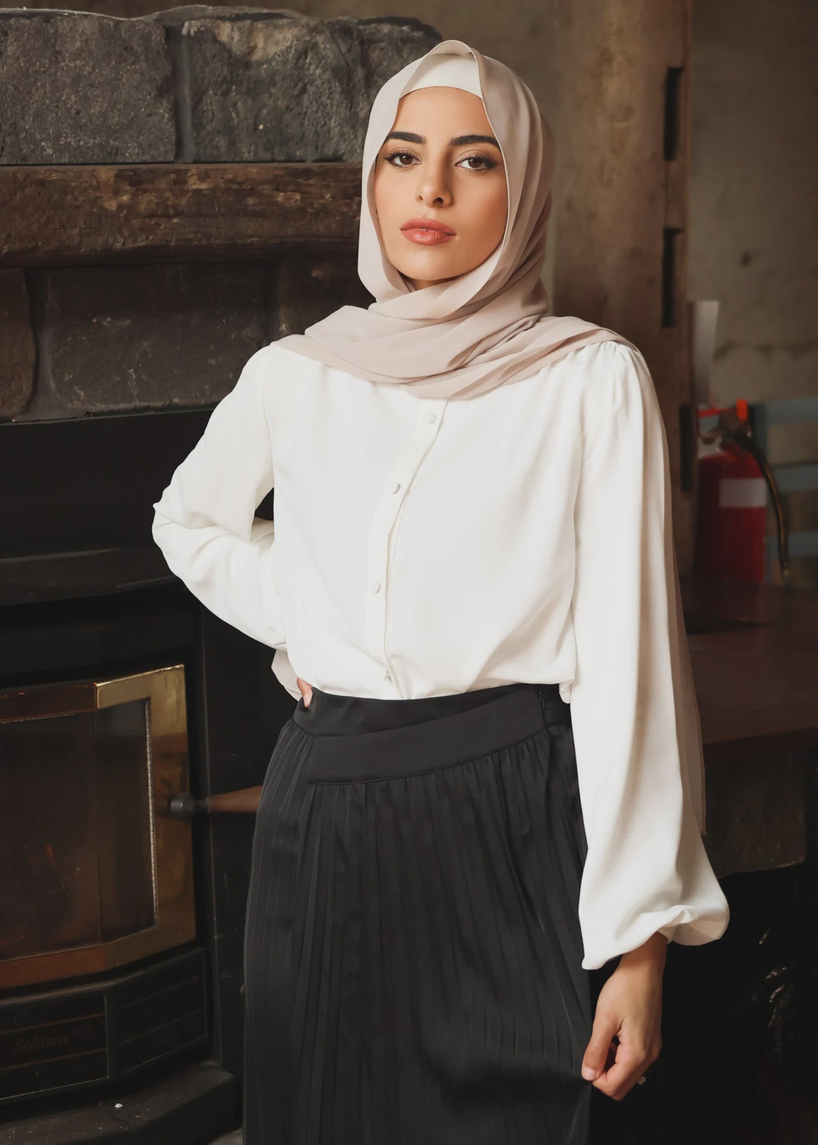 Rae Blouse - White - Nasiba
