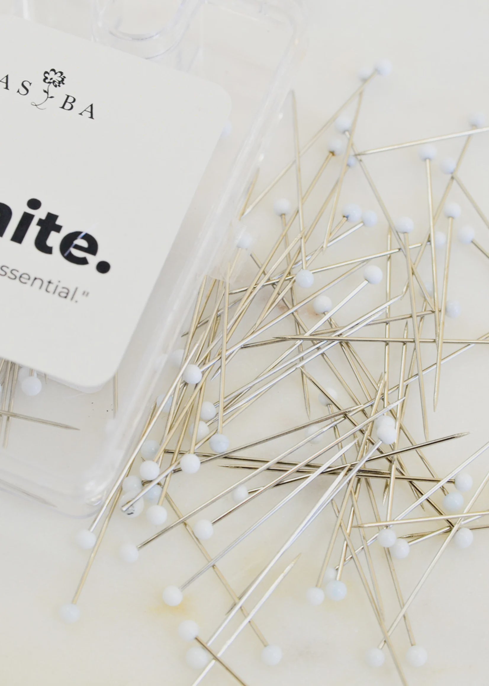 Straight Hijab Pins - White - Nasiba