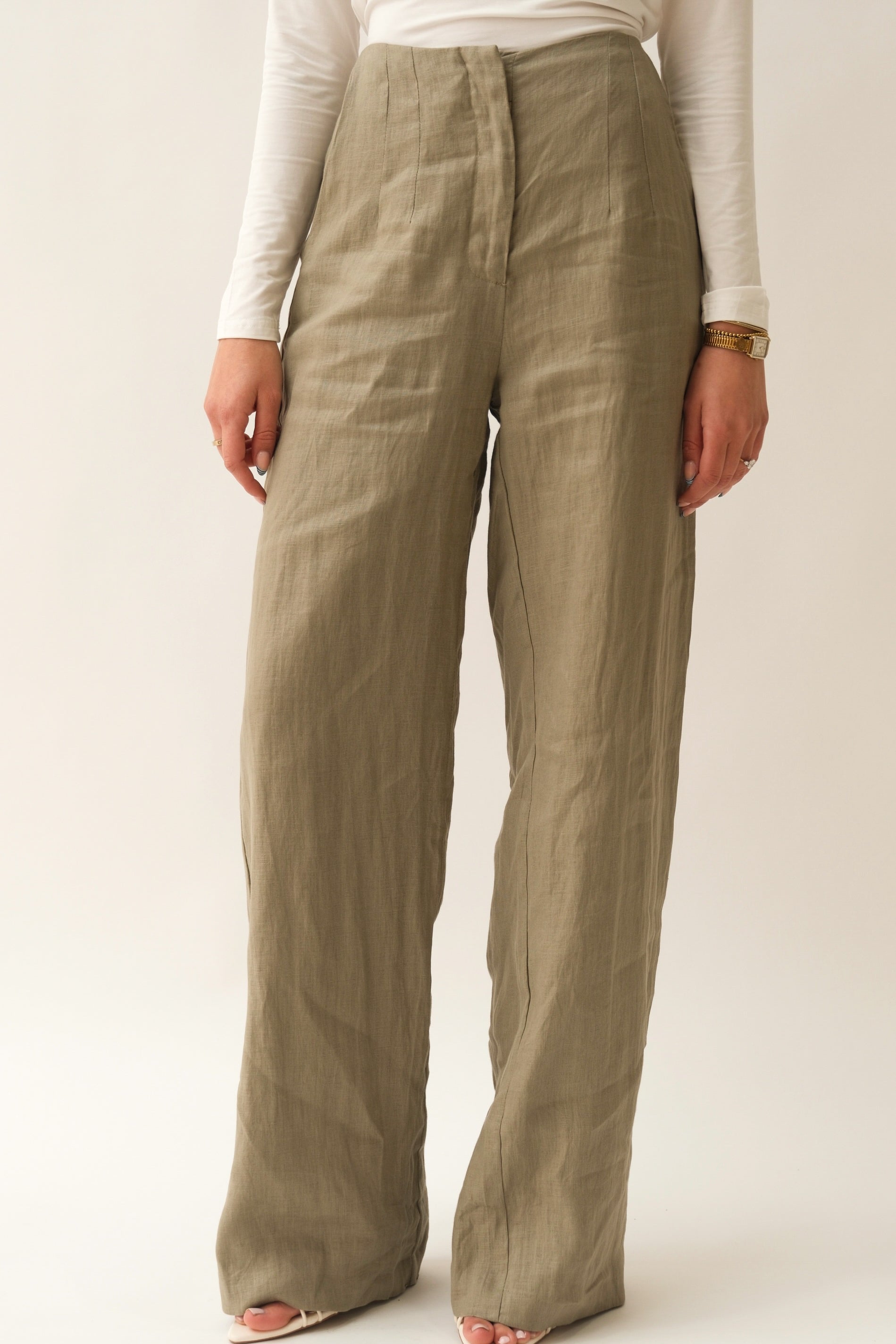 Hala Linen Trousers - Sage