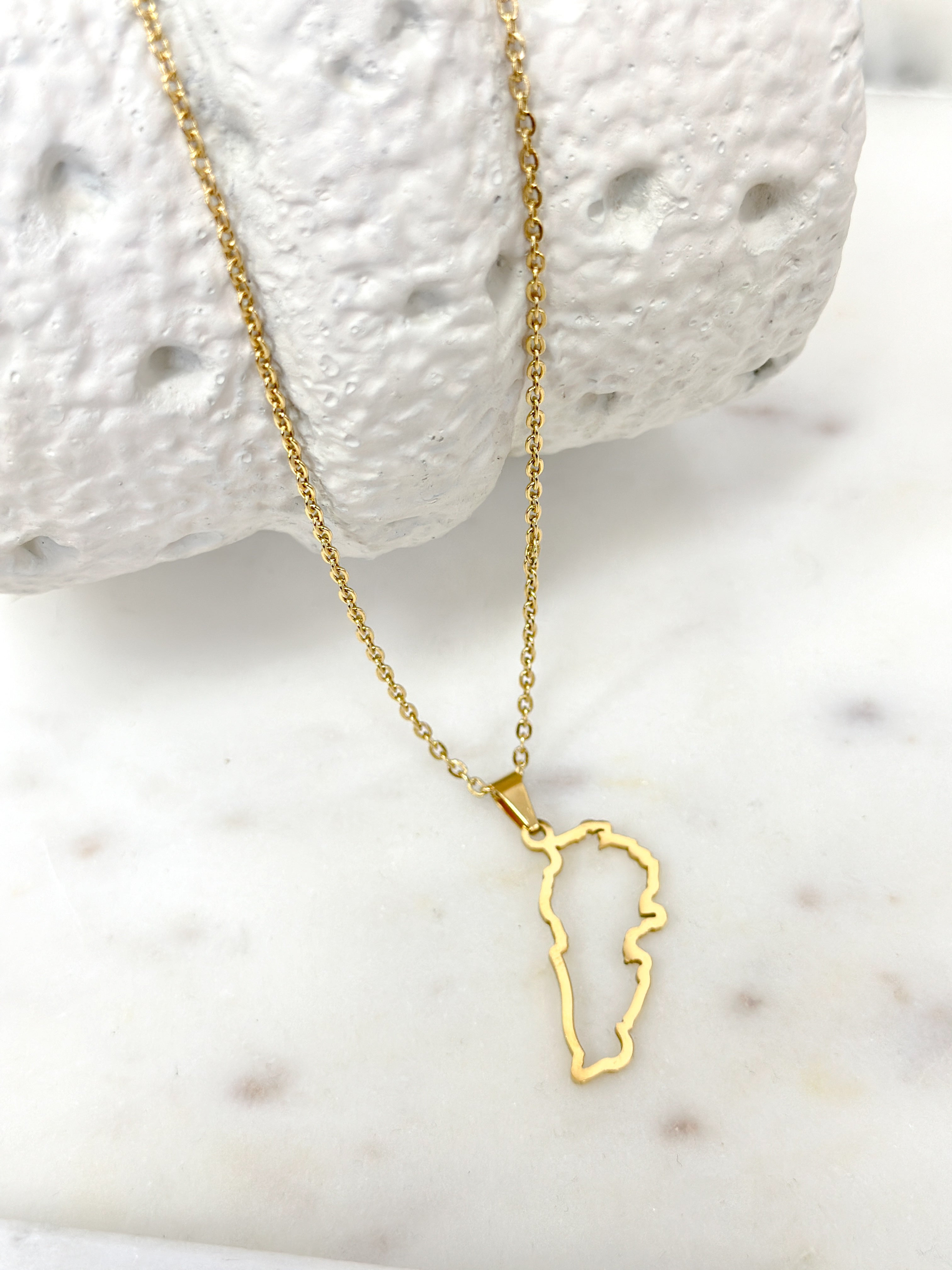 Lebanon Map Necklace