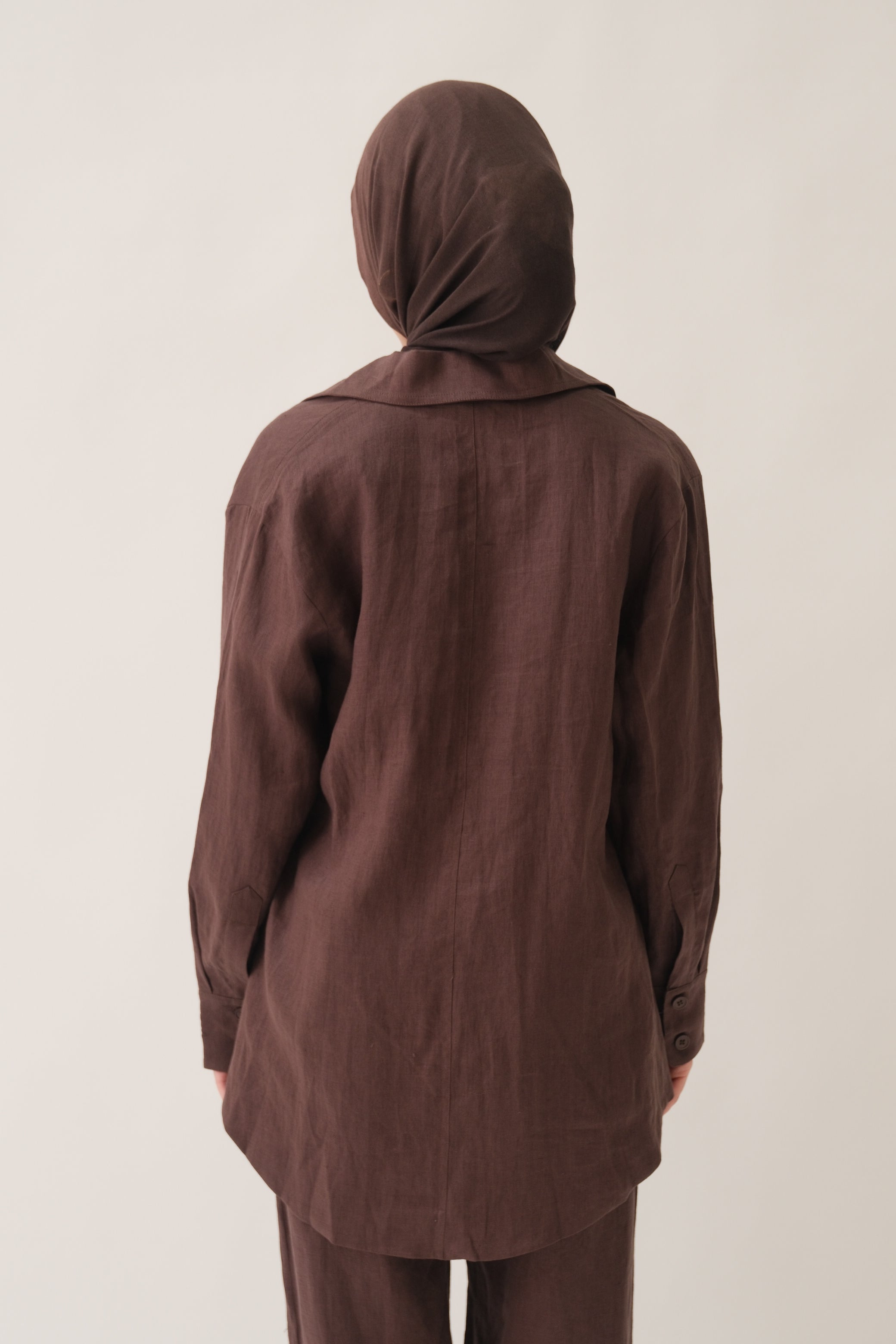 Hala Linen Shirt - Brown