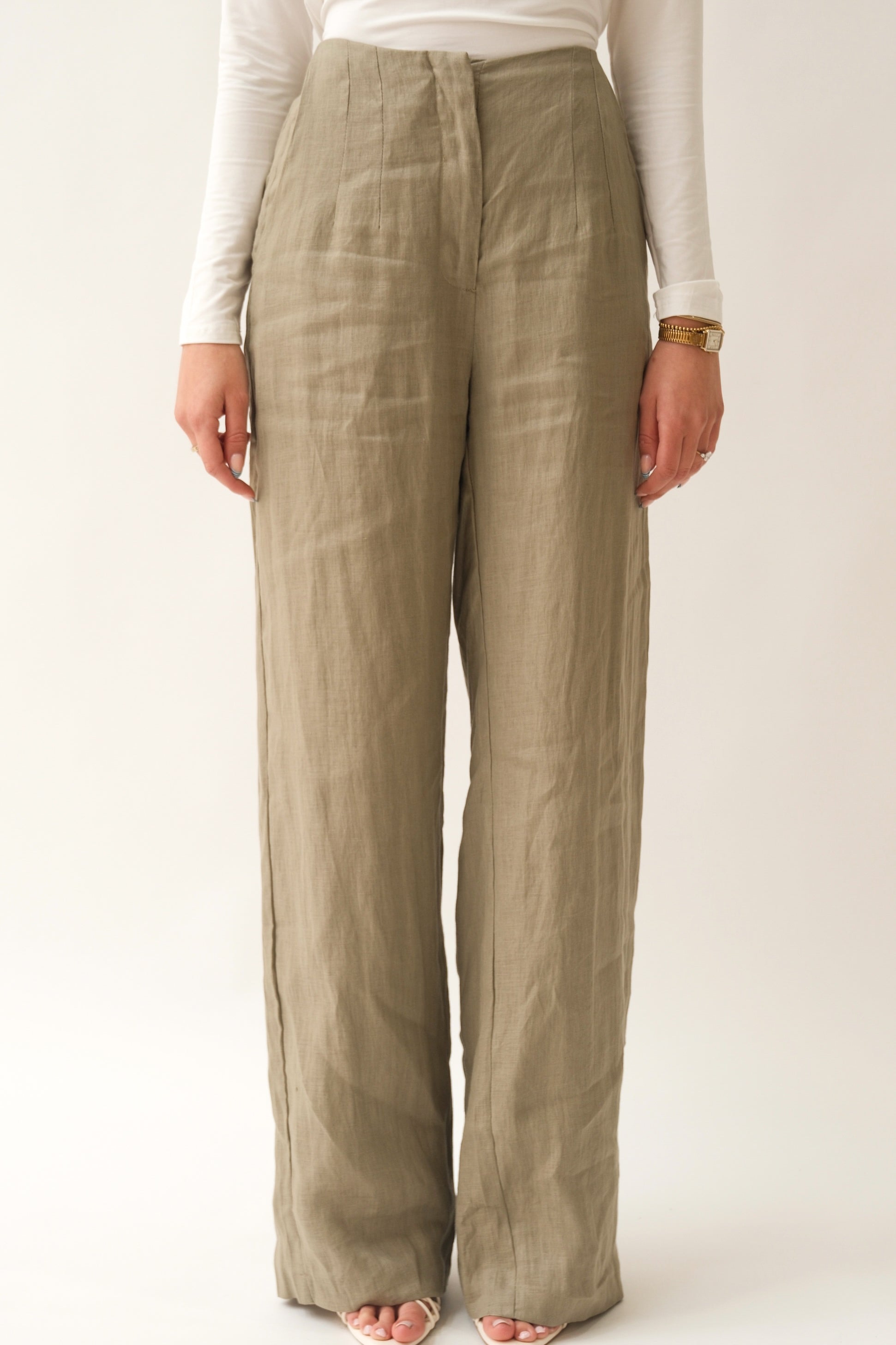 Hala Linen Trousers - Sage