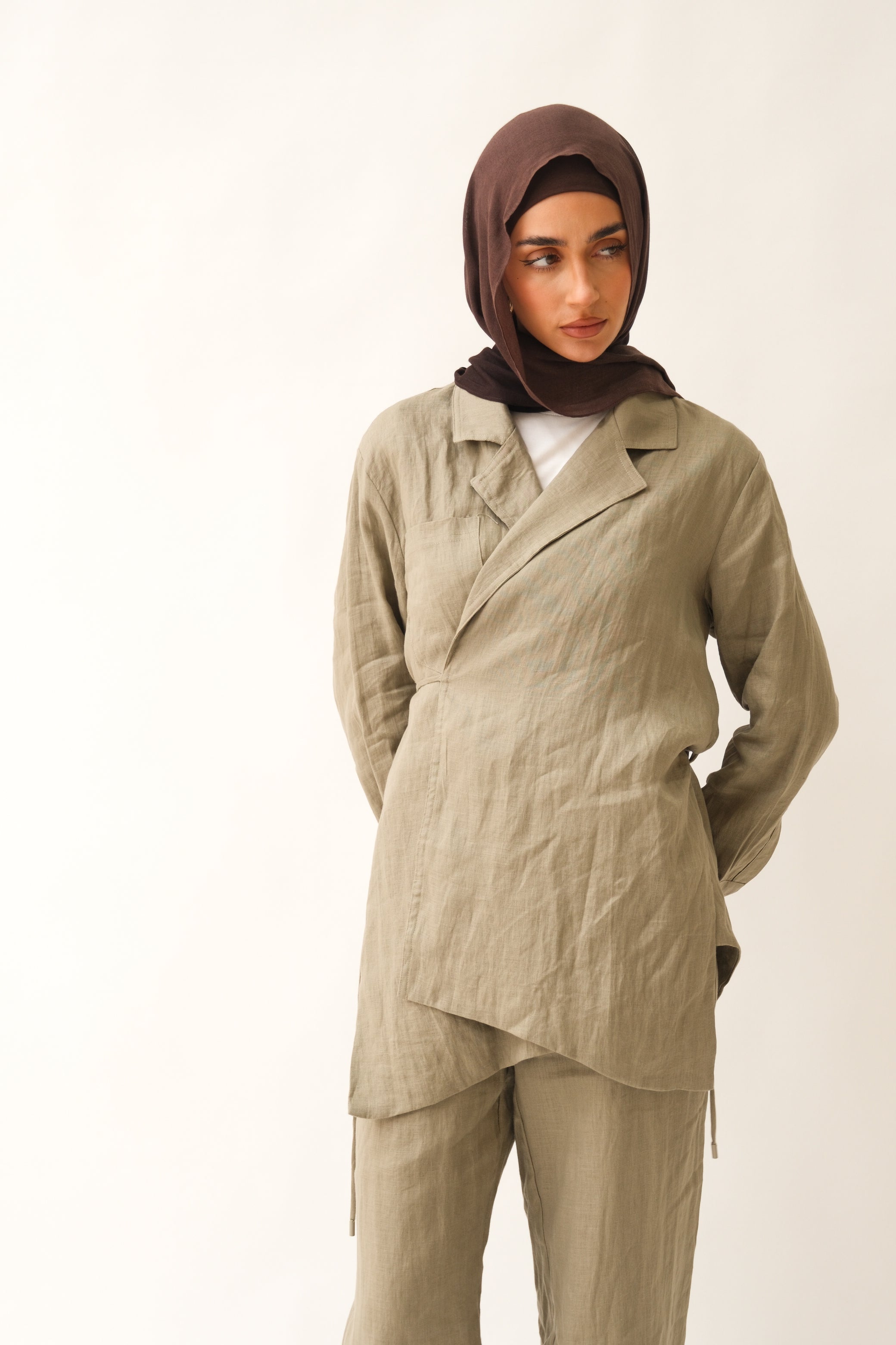 Hala Linen Shirt - Sage