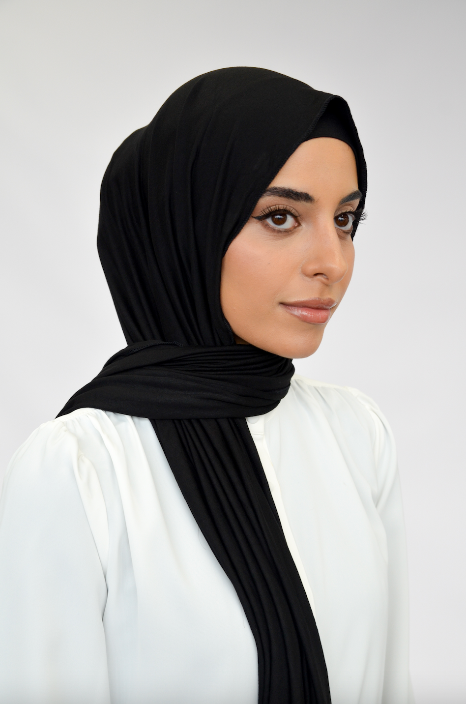 Jersey Shawl Set - Black