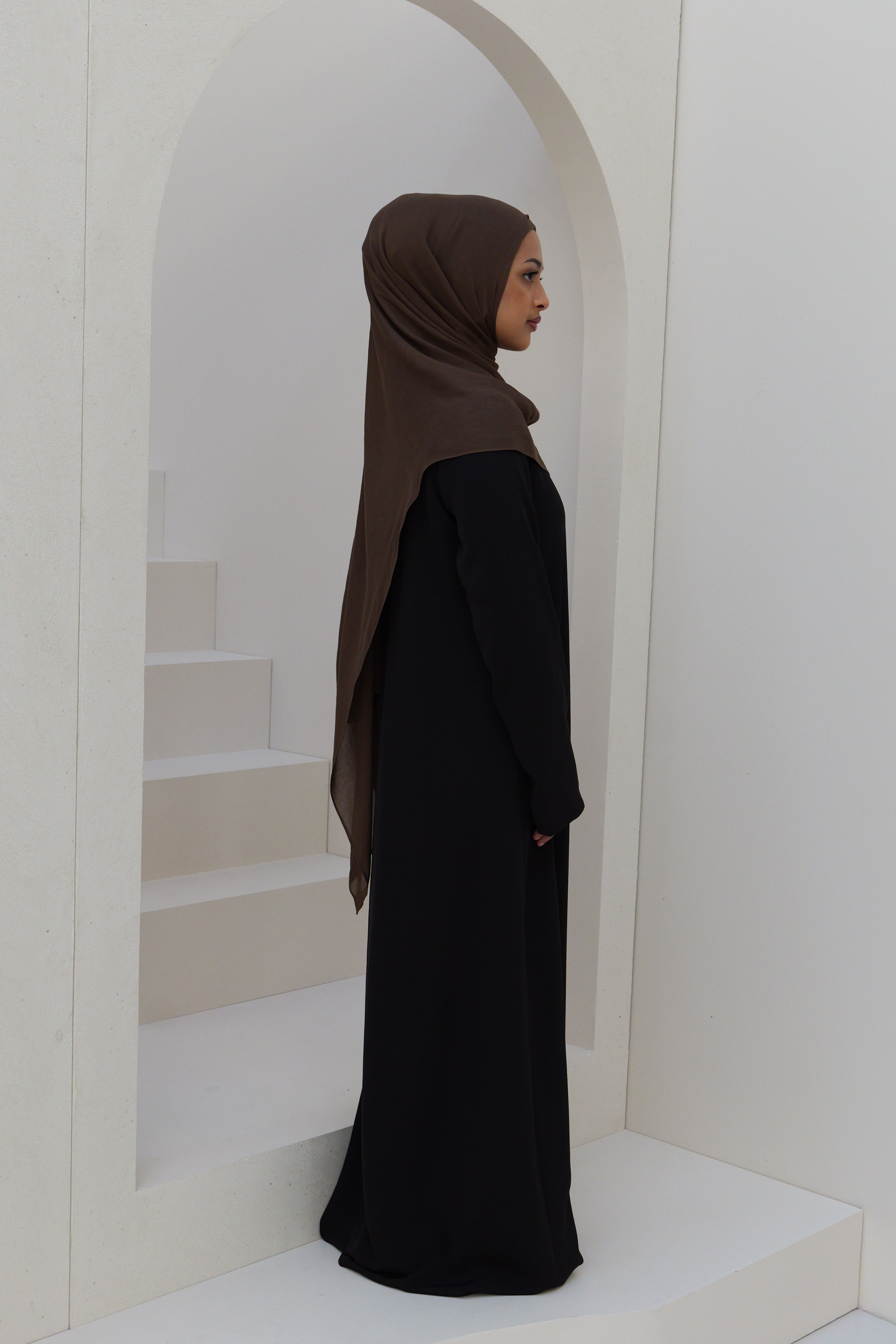 Basic Light Abayah - Black