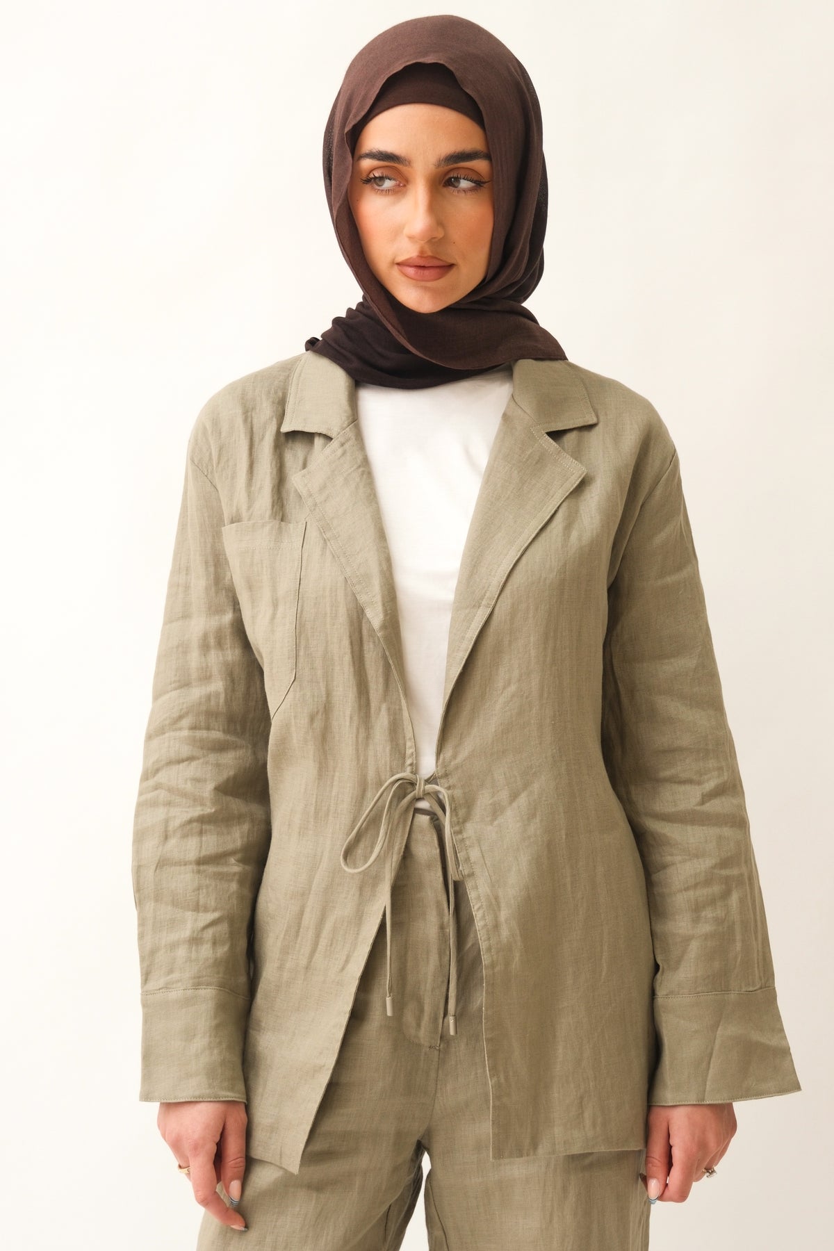 Hala Linen Shirt - Sage