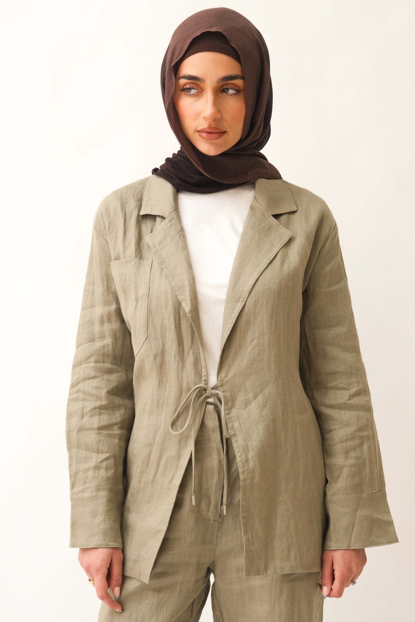 Hala Linen Shirt - Sage