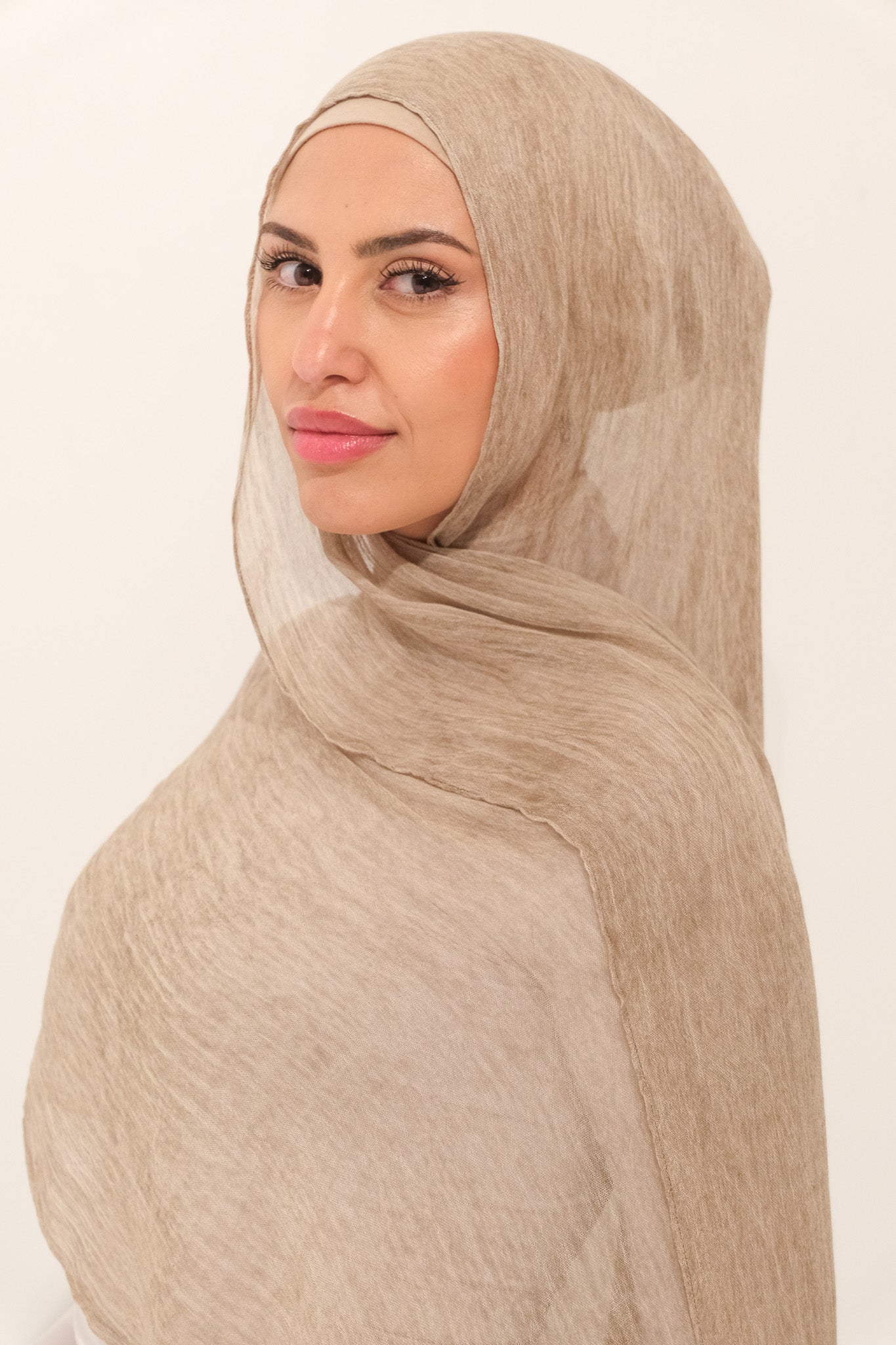 Rayon crinkle - Plaza Taupe
