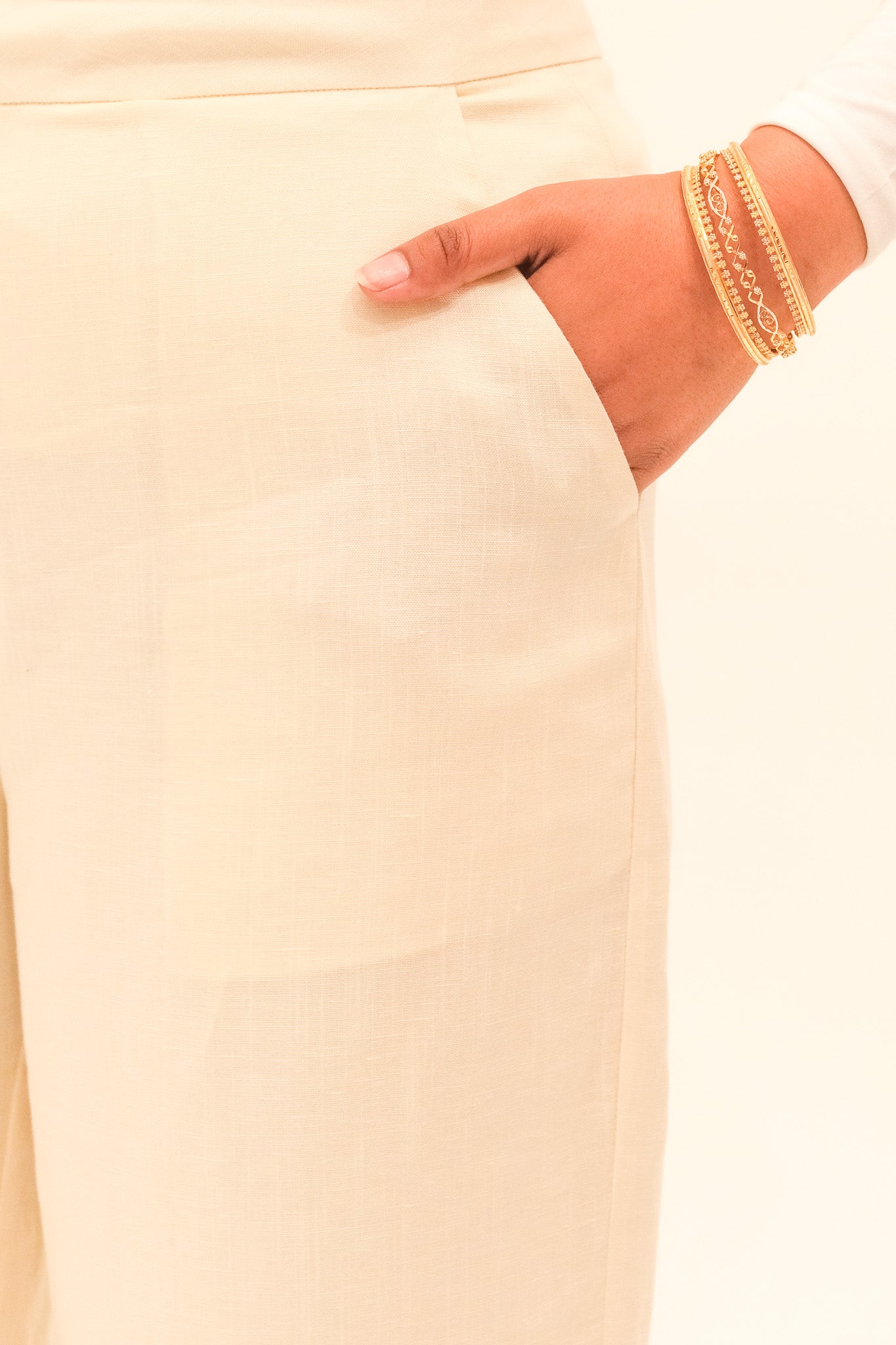 Sakina Trousers - Buttercream