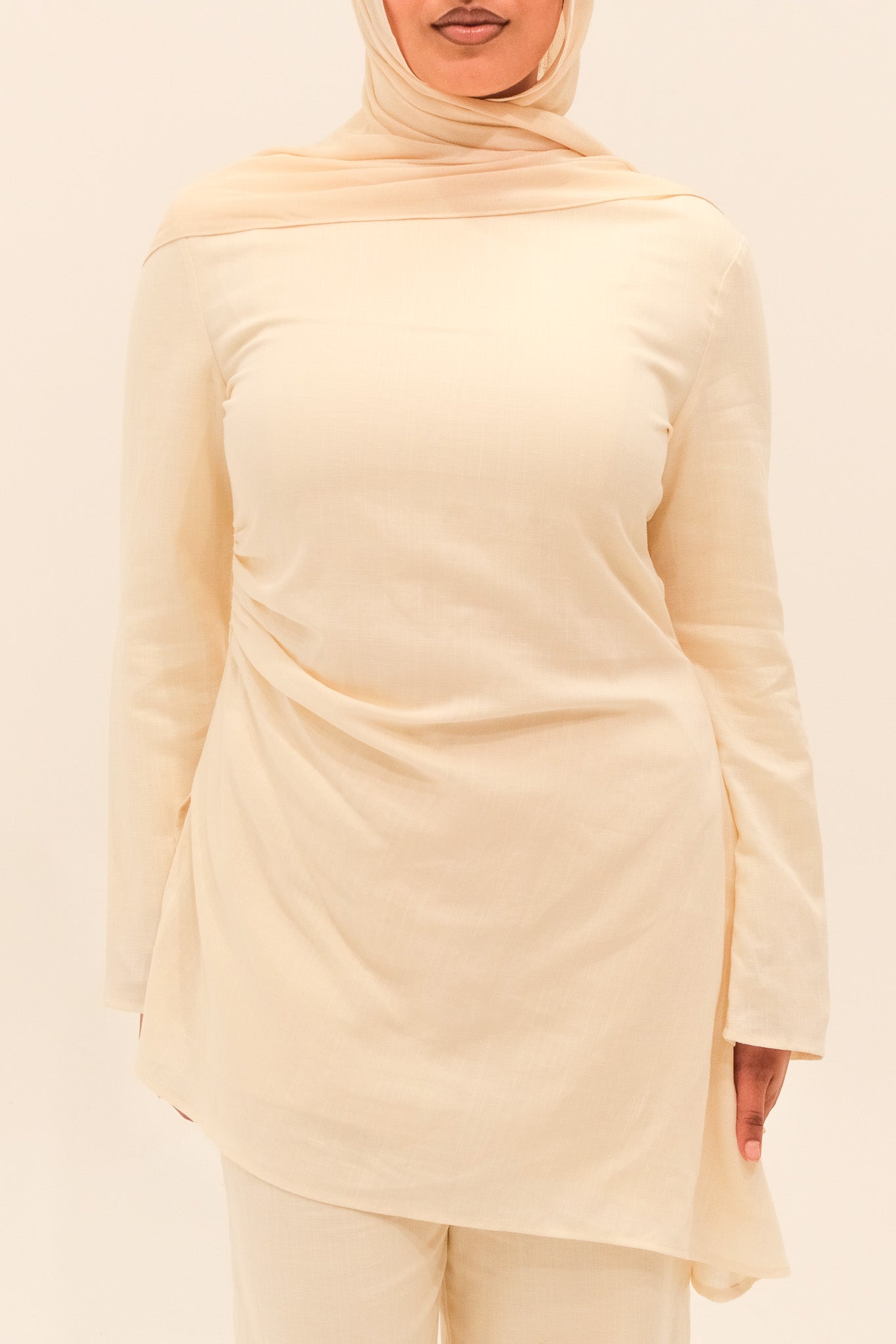 Sakina Asymmetric Top - Buttercream