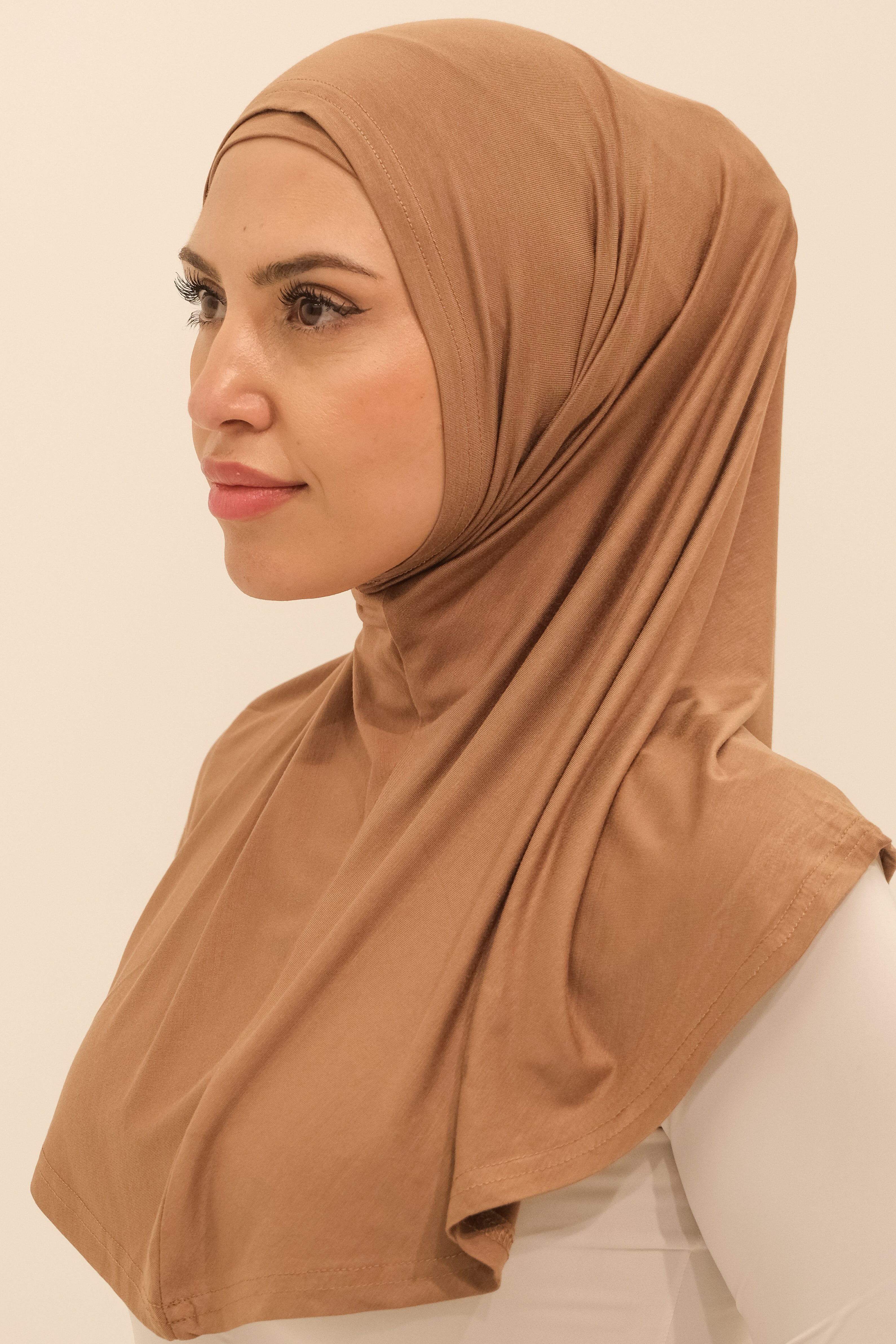 Slip on Hijab - Raw umber (J)