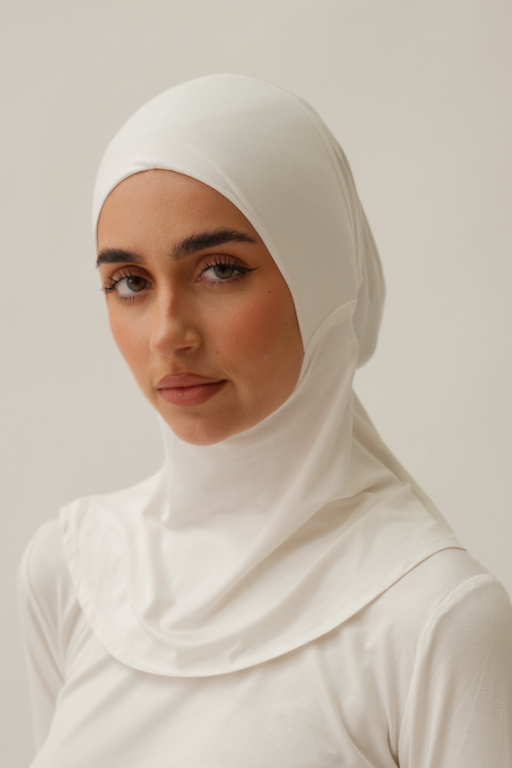 Tie back ninja Cap - white