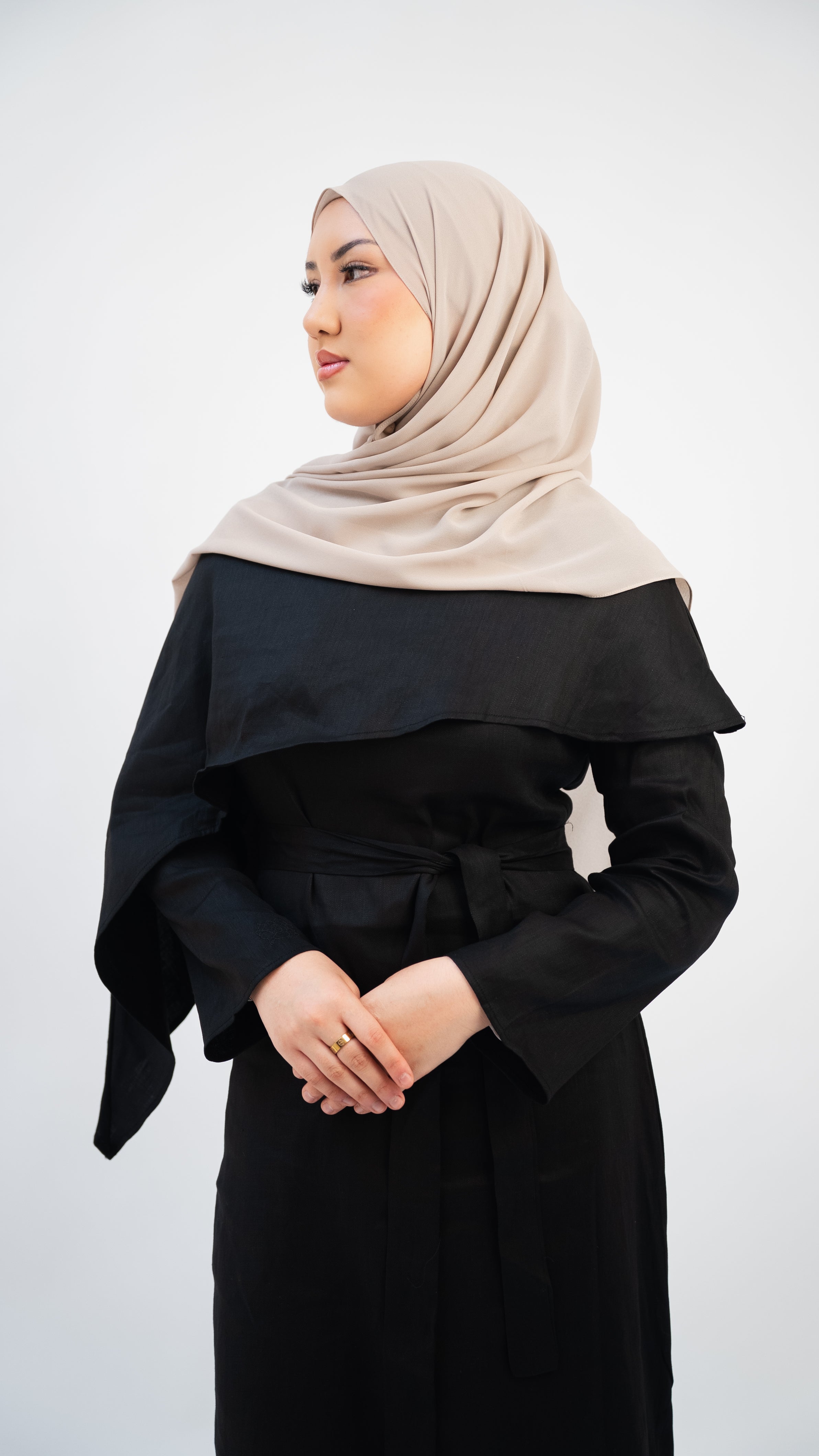 Wardah Linen Dress - Black