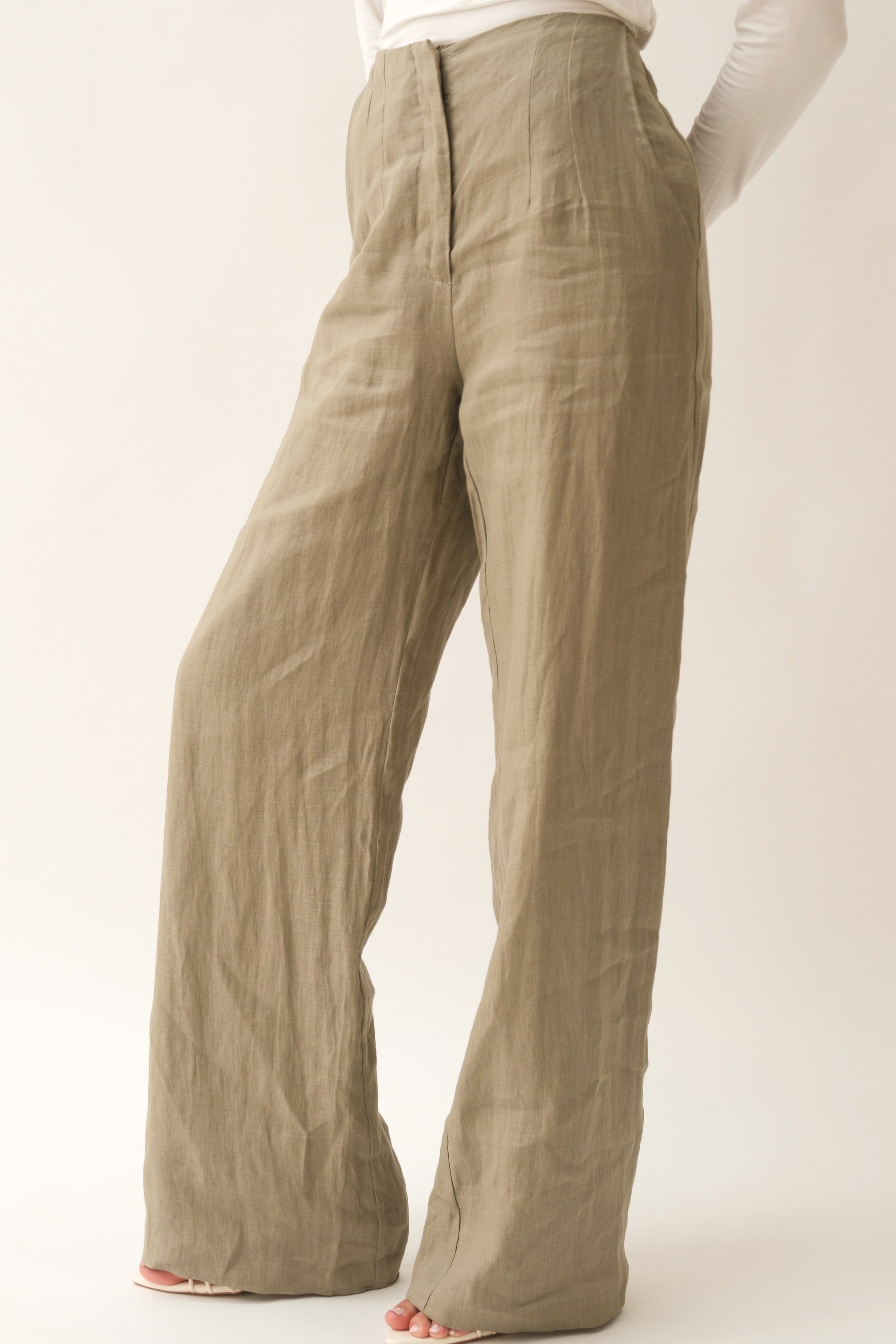 Hala Linen Trousers - Sage