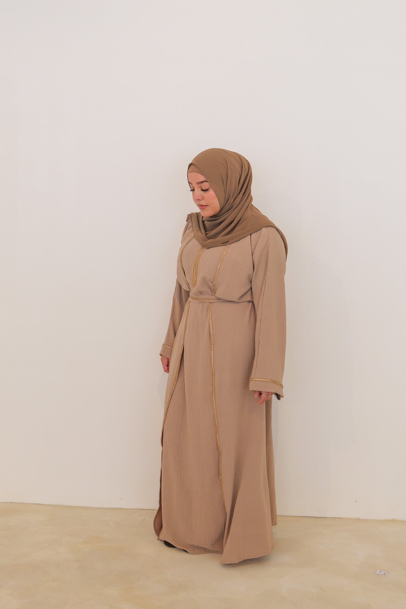 Fatima Abayah - Beige - Nasiba