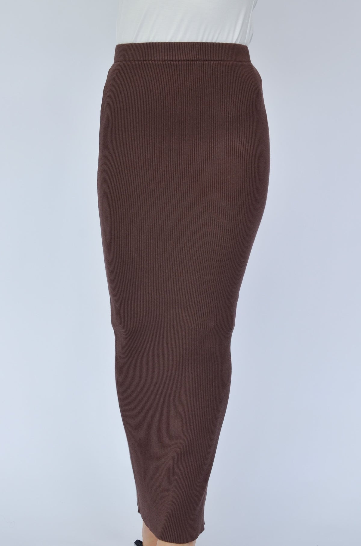 Ribbed skirt - Chocolate
