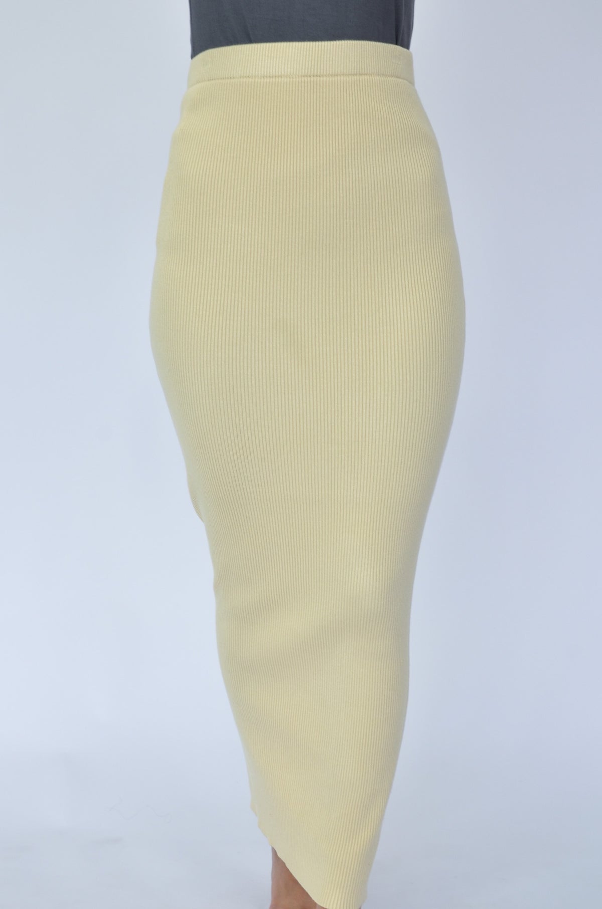 Ribbed Skirt - Cream