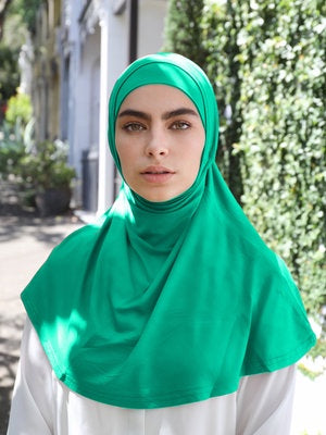 Slip on Hijab - Sea green (J)