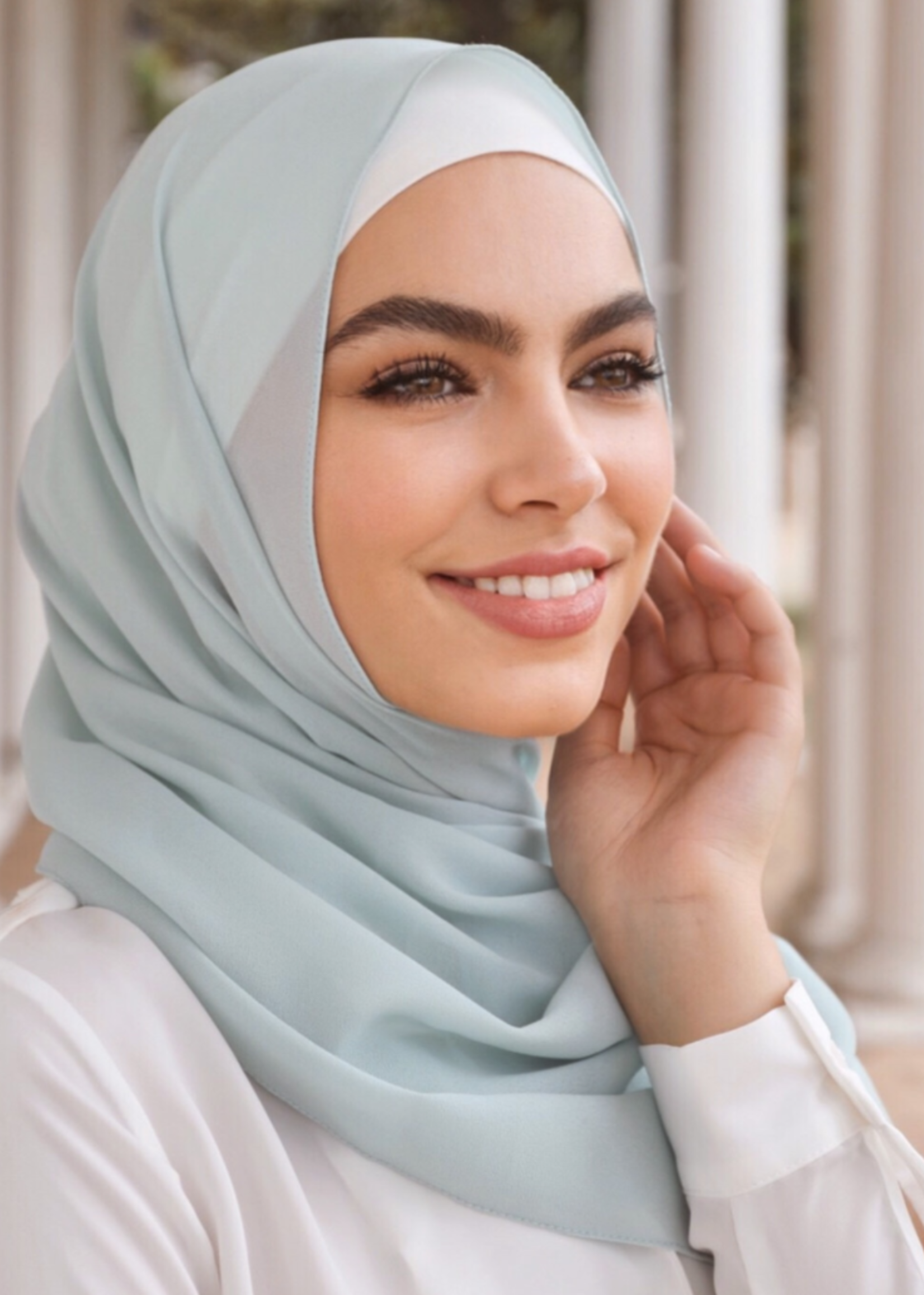 Premium Chiffon Hijab - Adriatic Mist