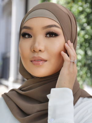 Premium Chiffon Hijab - Carob - Nasiba