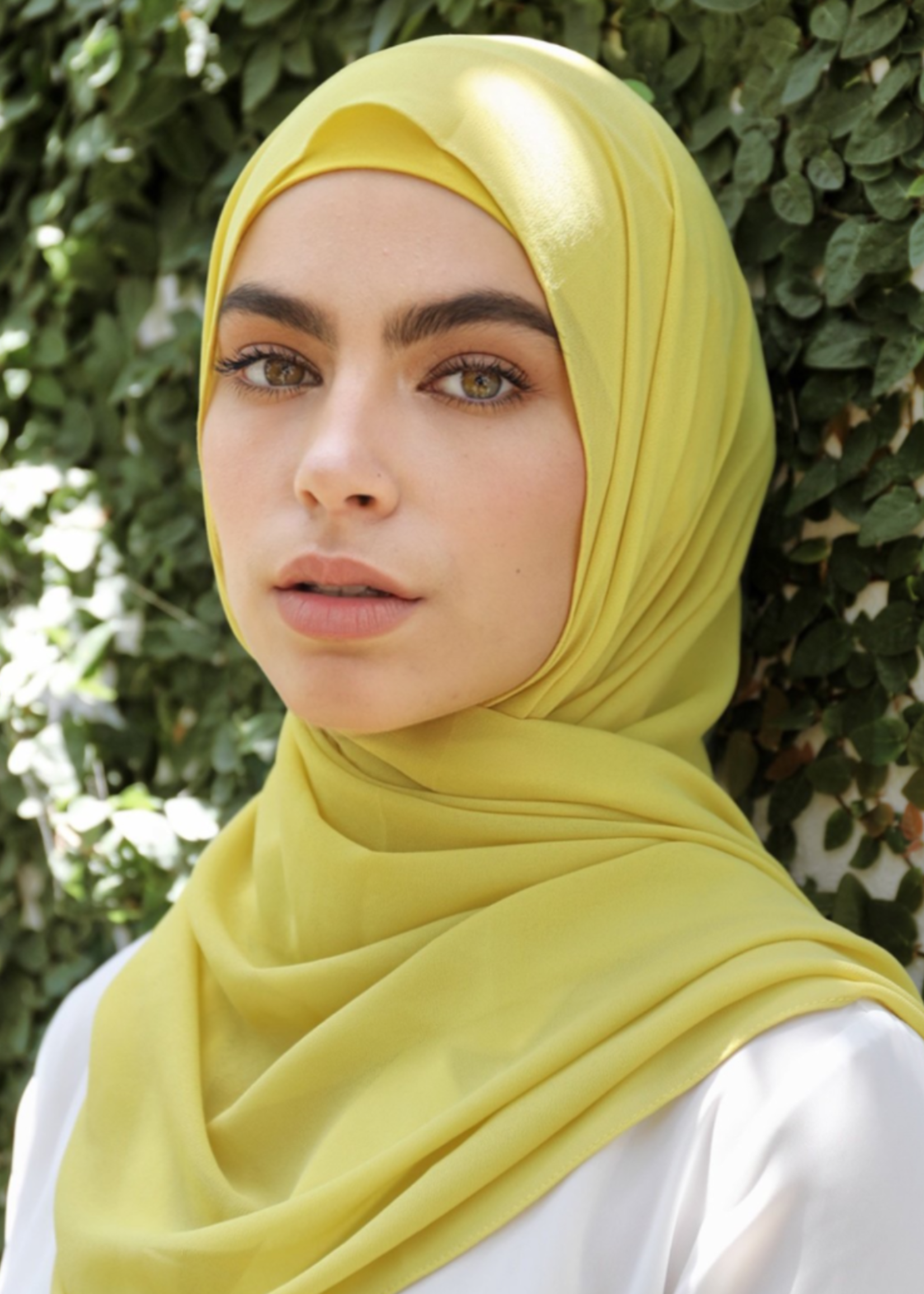 Premium Chiffon Hijab - Ceylon Yellow