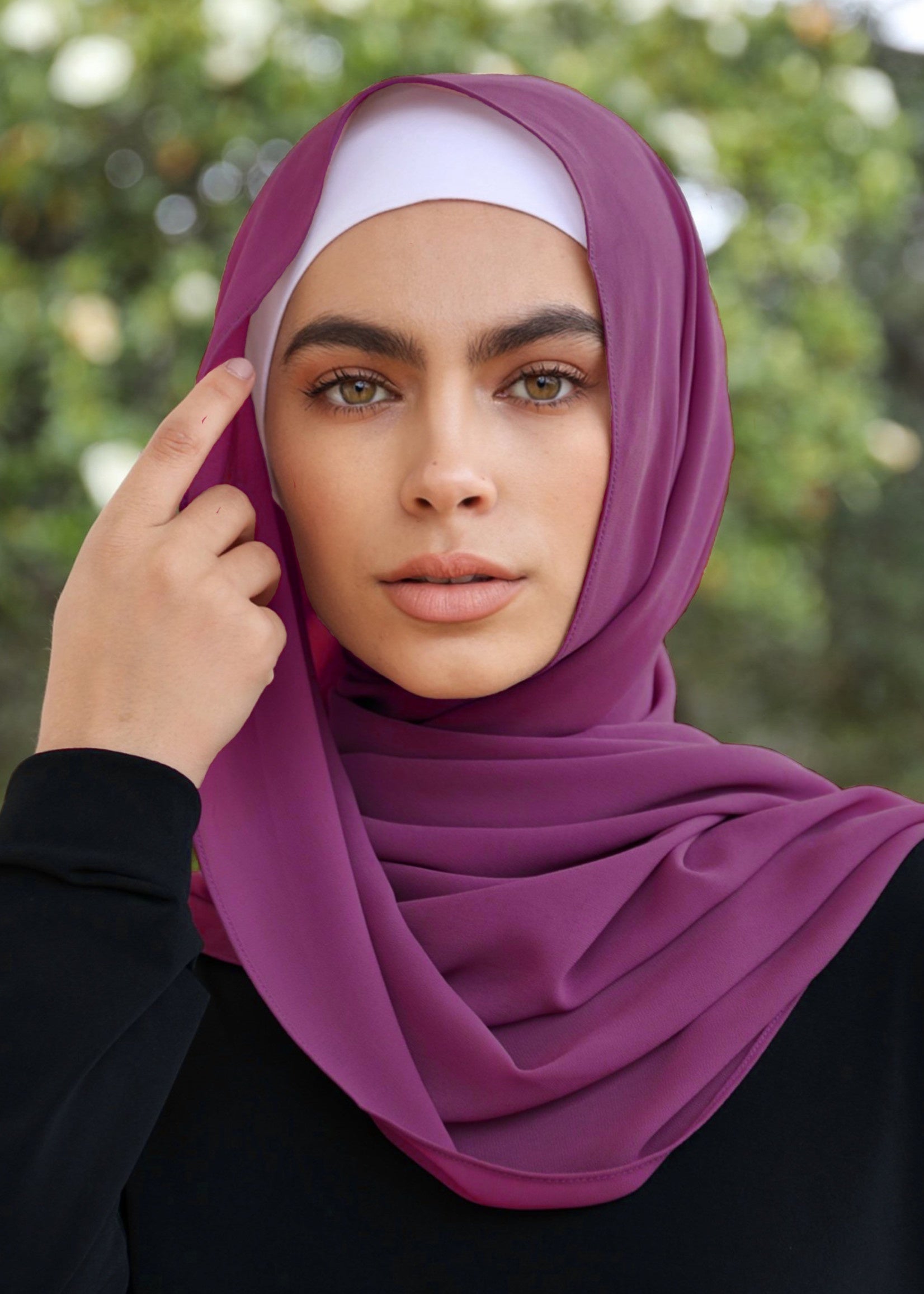 Premium Chiffon Hijab - Dark Fundango - Nasiba