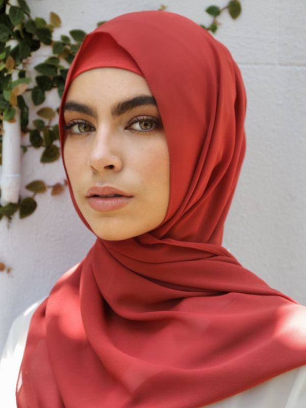 Premium Chiffon Hijab - Dark Rosewood - Nasiba