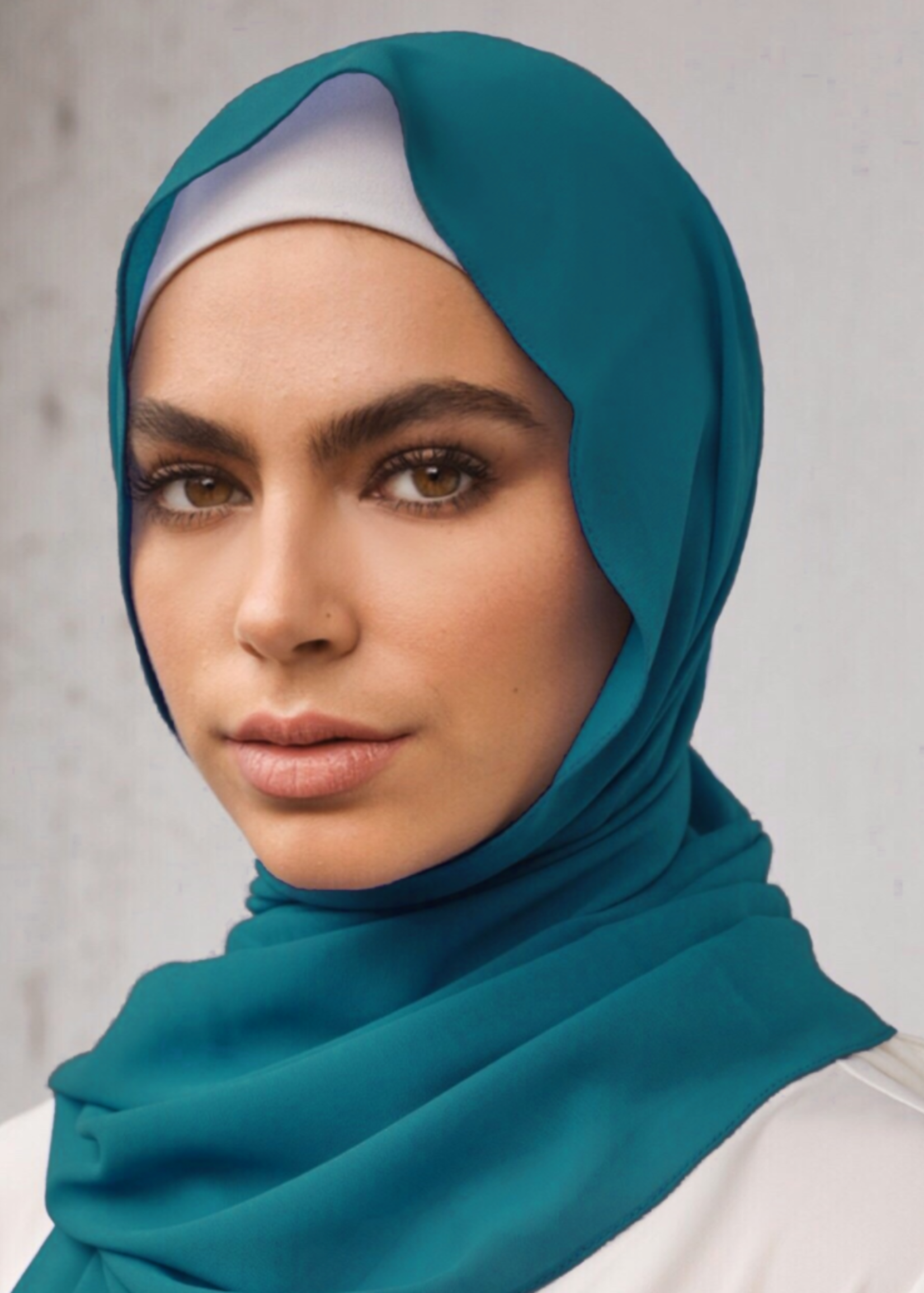 Premium Chiffon Hijab - Dark Teal - Nasiba