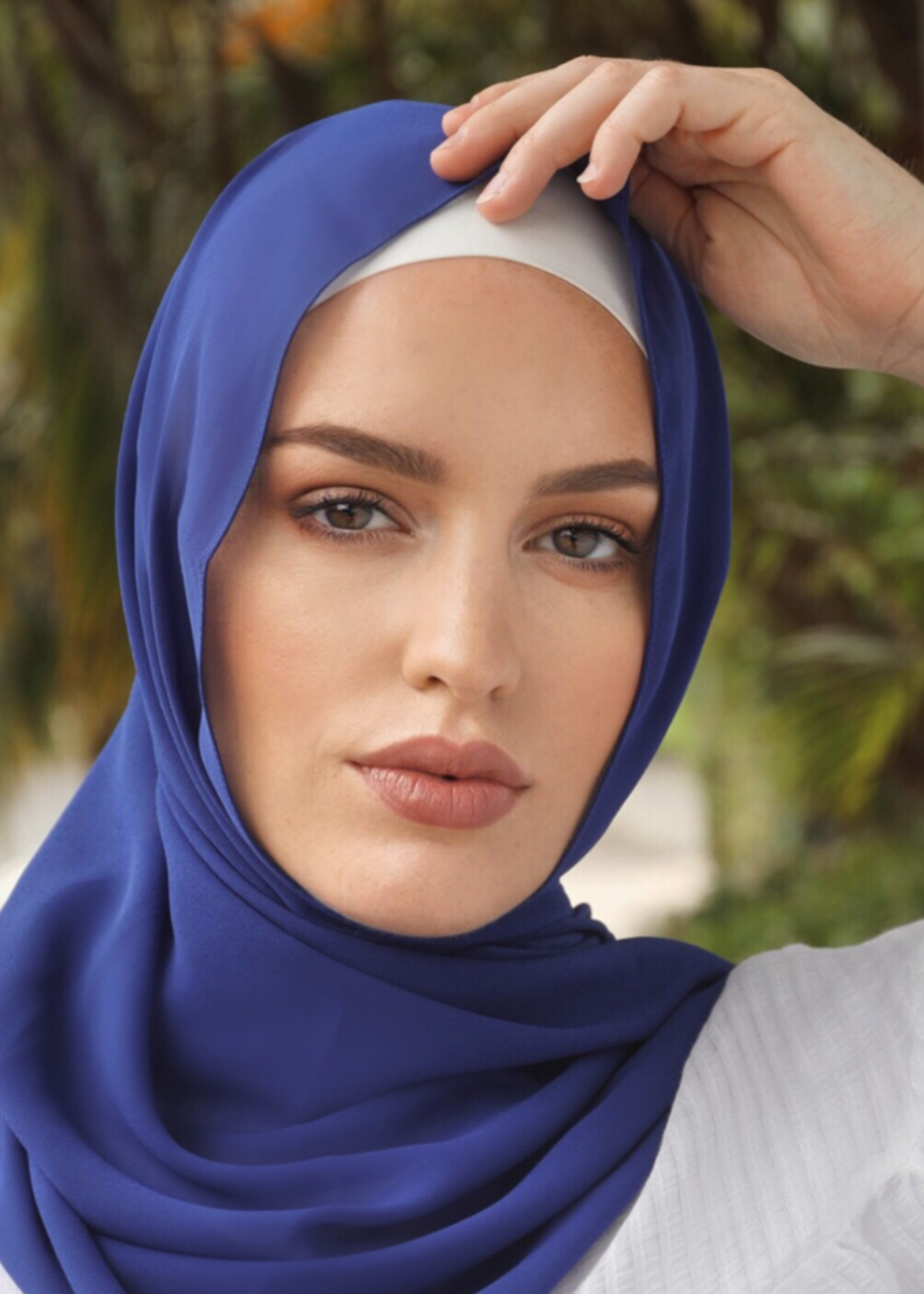 Premium Chiffon Hijab - Egyptian Blue - Nasiba