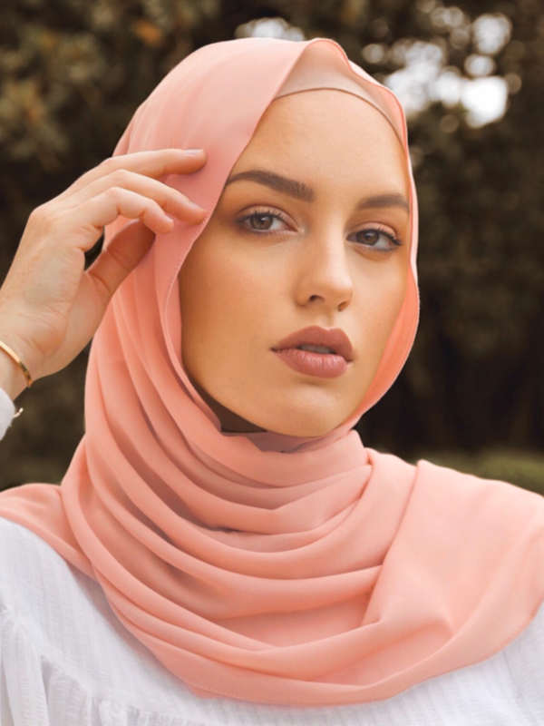Premium Chiffon Hijab - Light Peach - Nasiba