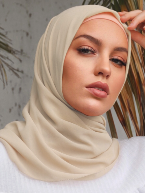 Premium Chiffon Hijab - Linen