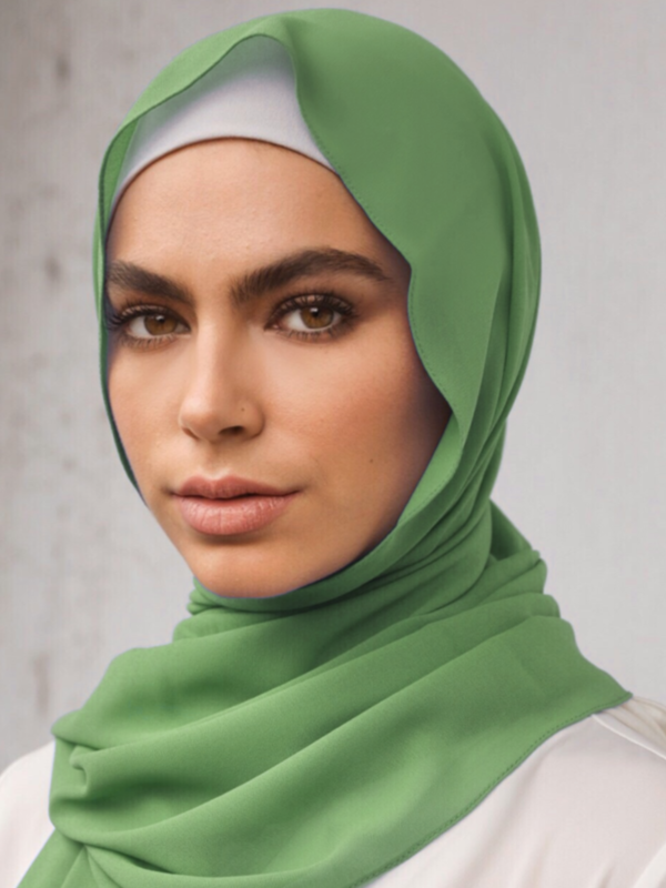 Premium Chiffon Hijab - Mid Green - Nasiba